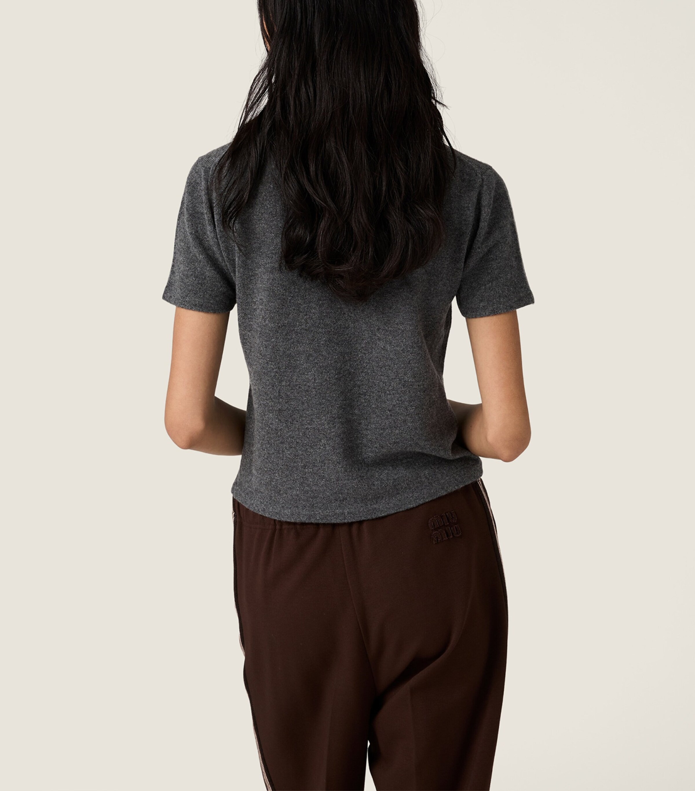 Cashmere Short-Sleeve Sweater F0480 Image 5