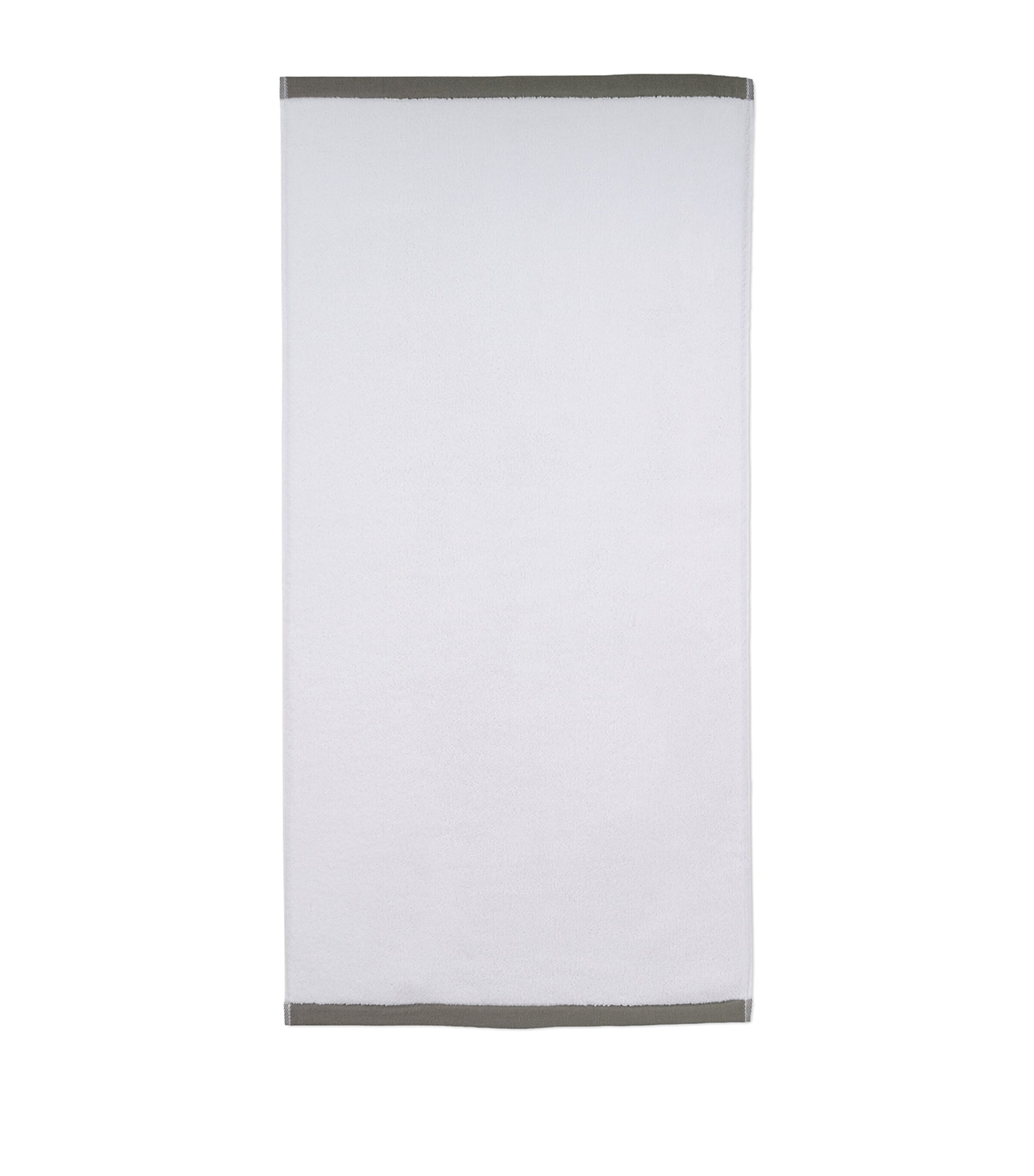 Hamam Organic Cotton Vesta Hand Towel (50cm x 100cm) White/dark Grey Image 2