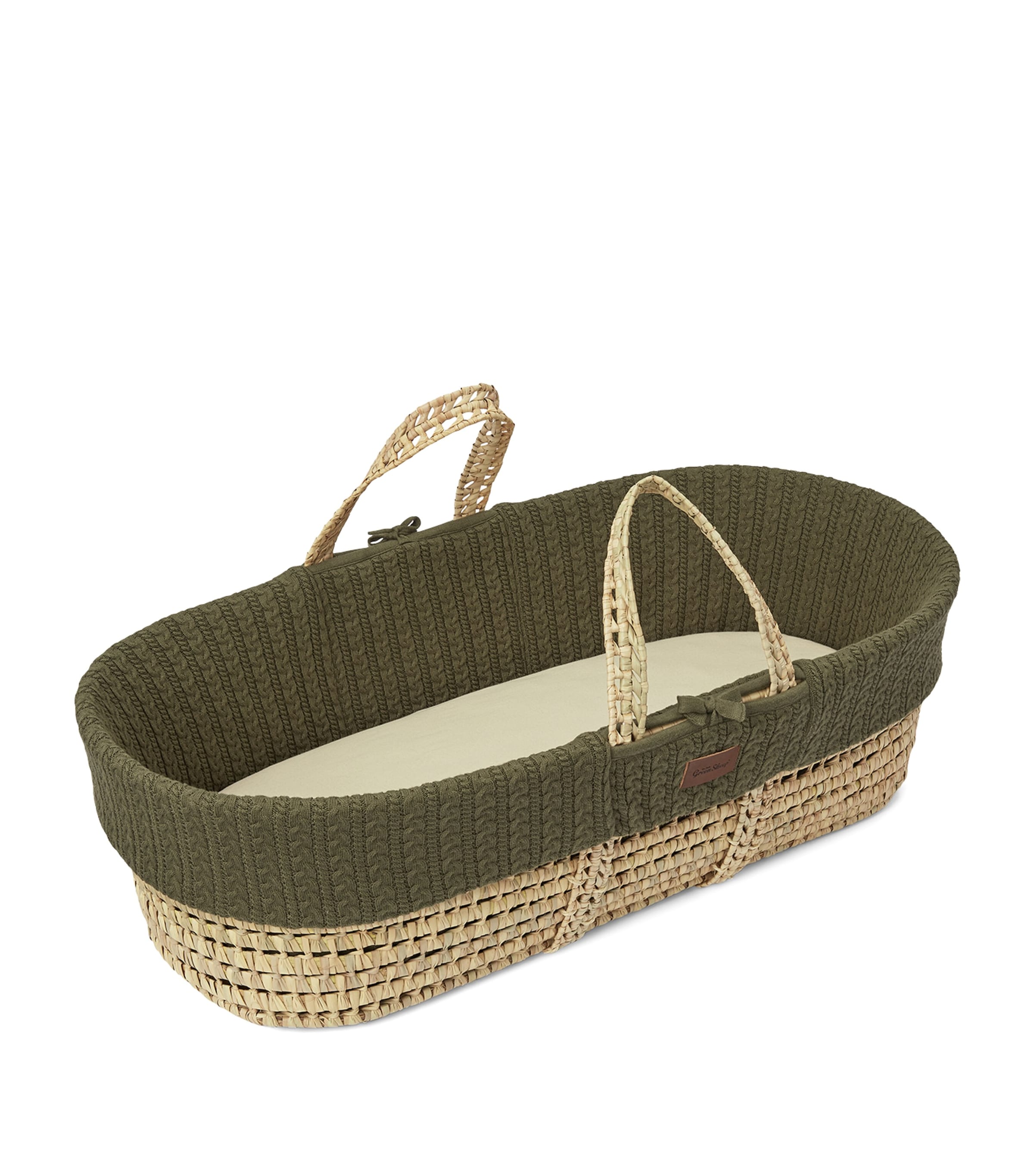 The Little Green Sheep Knitted Moses Basket and Mattress | Baby Furniture | Cribs & Moses Baskets