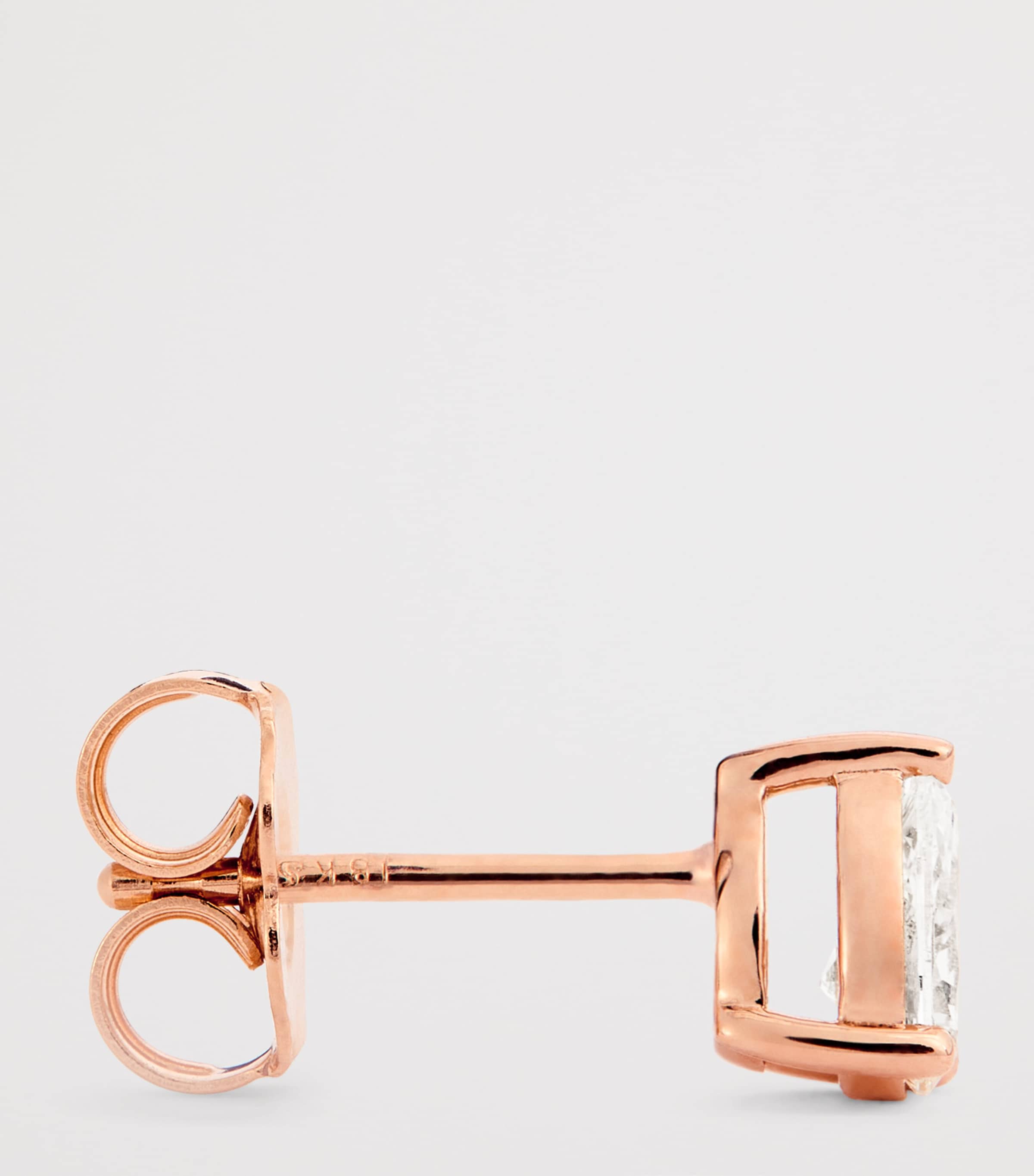 Harrods Rose Gold and Diamond Pear Stud Earrings (0.50ctw) Rose Gold Image 3