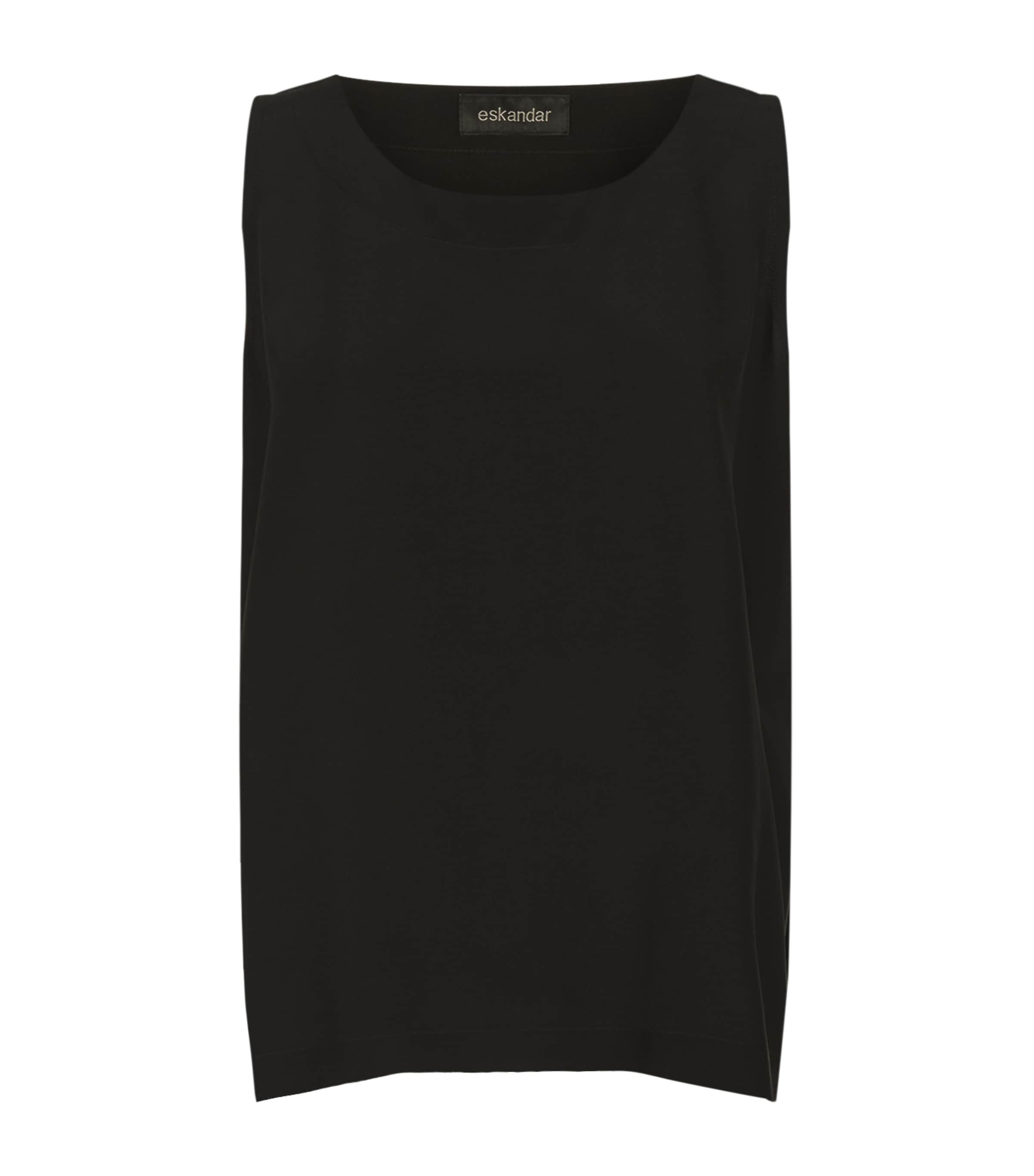 Eskandar Silk Shell Top In Black