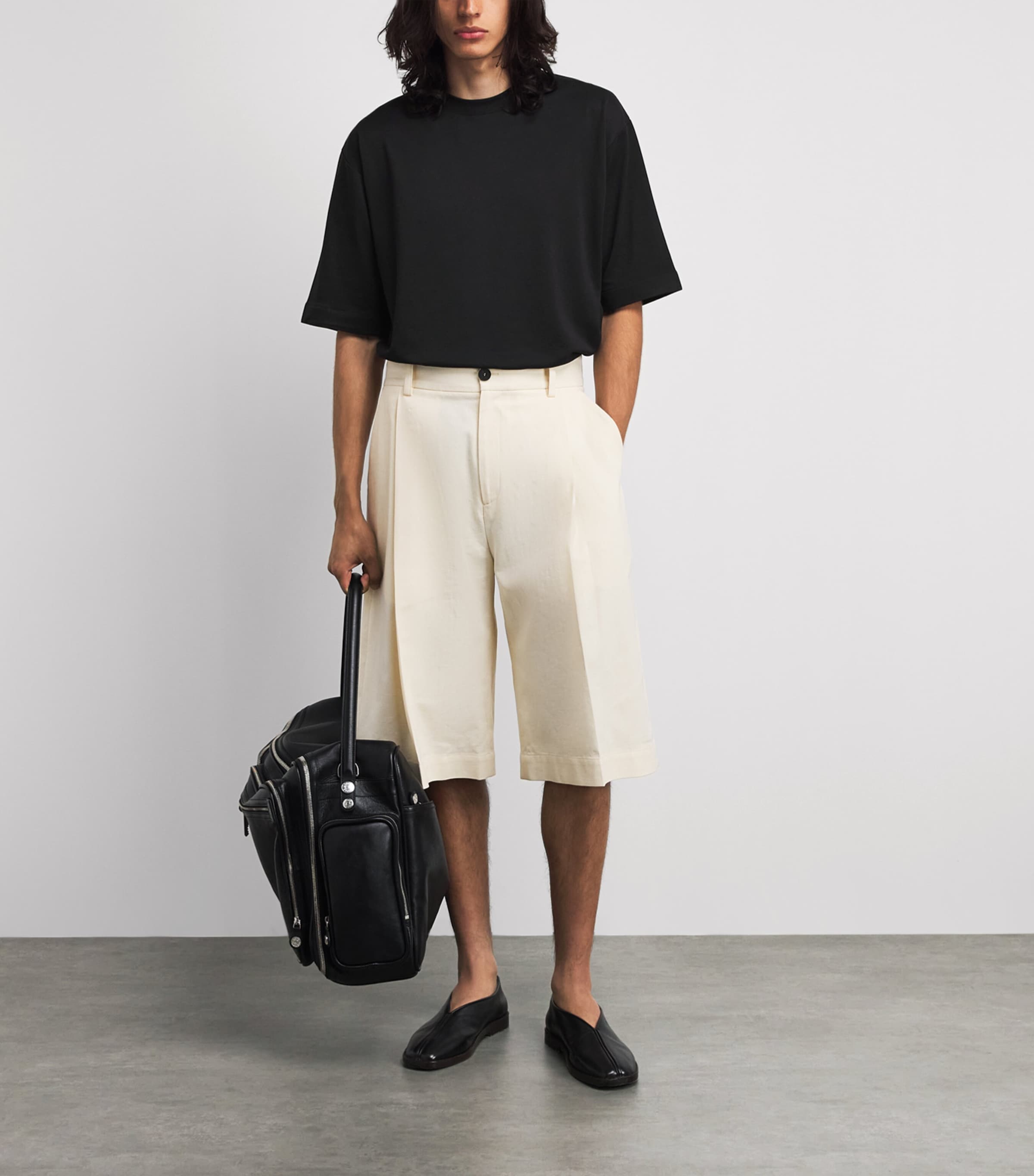 Jacquemus Mens Cotton Rond Carré T-Shirt Black Image 2