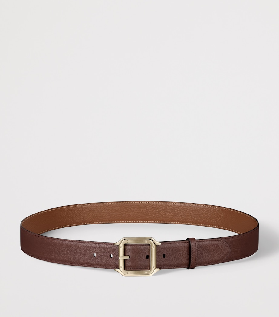 Cartier Leather Reversible Santos de Cartier Belt Black Image 2