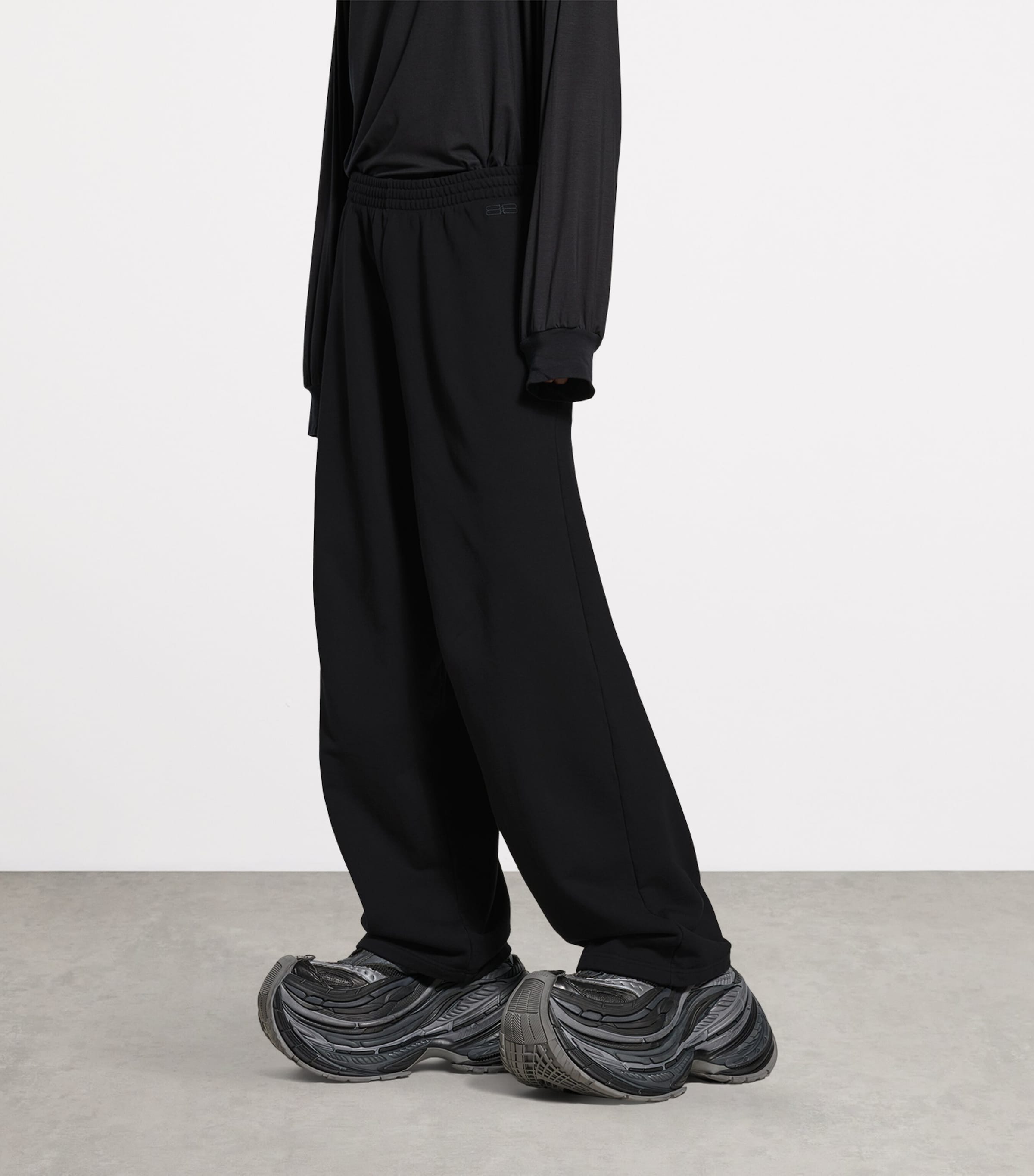 Balenciaga Black Cotton BB Garderobe Sweatpants | Harrods US