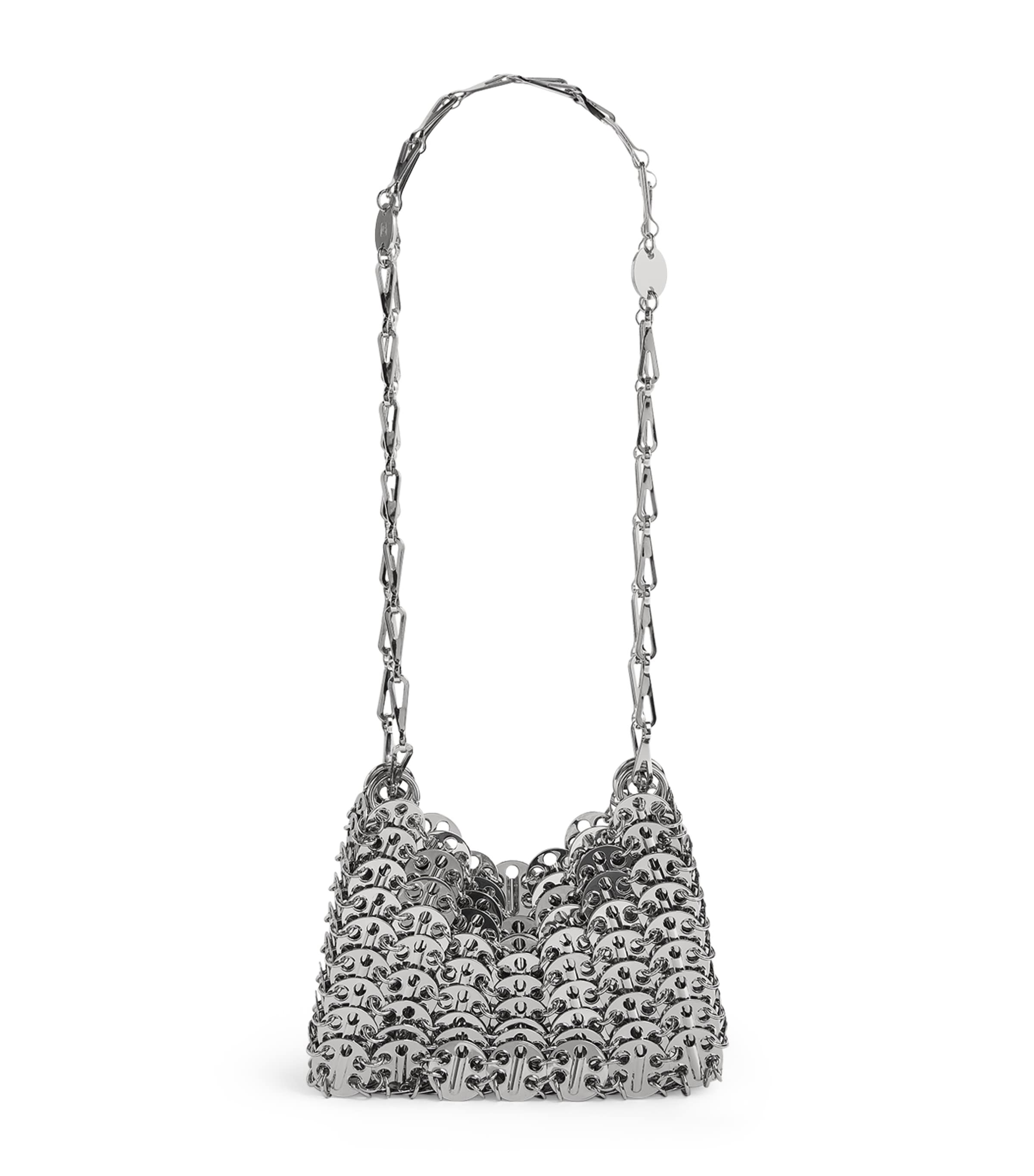 Rabanne Chainmail Nano Bag In Silver