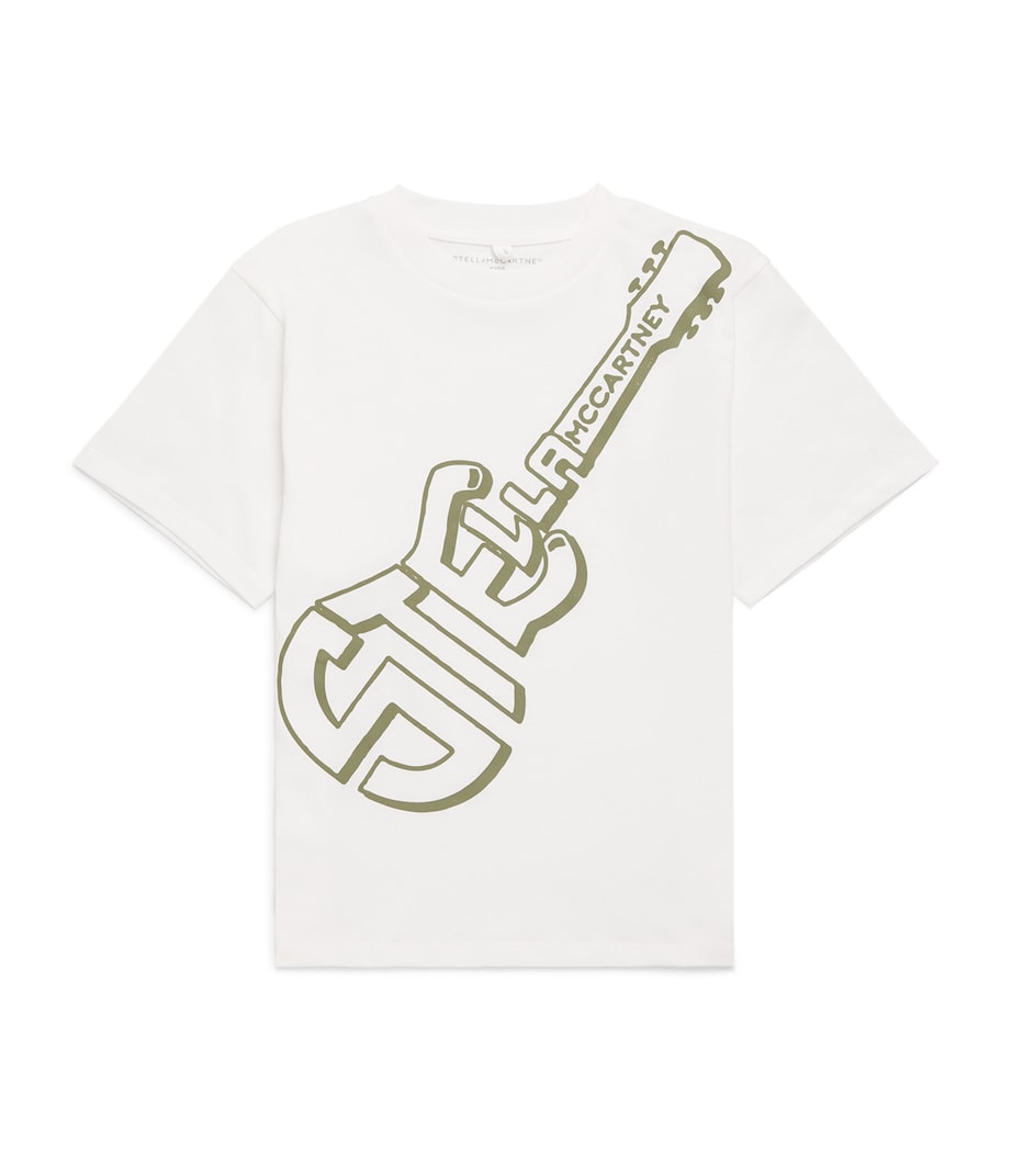 Stella McCartney Kids Cotton Guitar Print T-Shirt (2-14 Years) Image 1