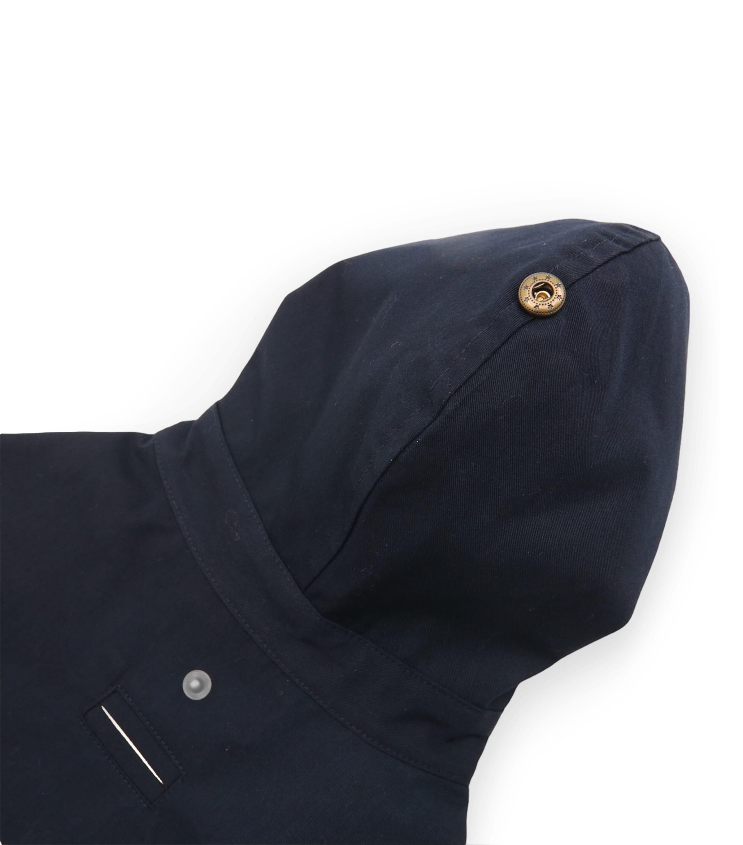 Canvas Hooded Polo Dog Raincoat (L) NAVY/GOLD BUGLE Image 6