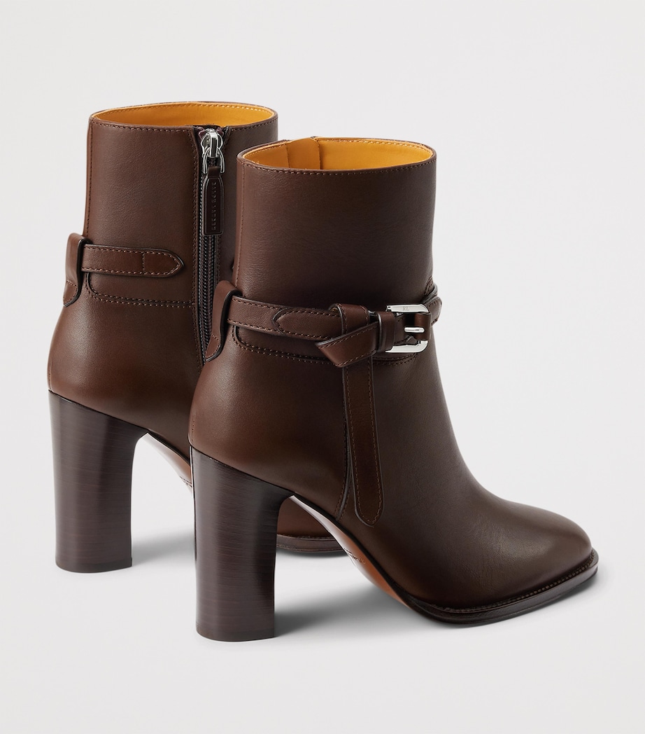 Leather Donnely Ankle Boots 90 LUGGAGE BROWN Image 2