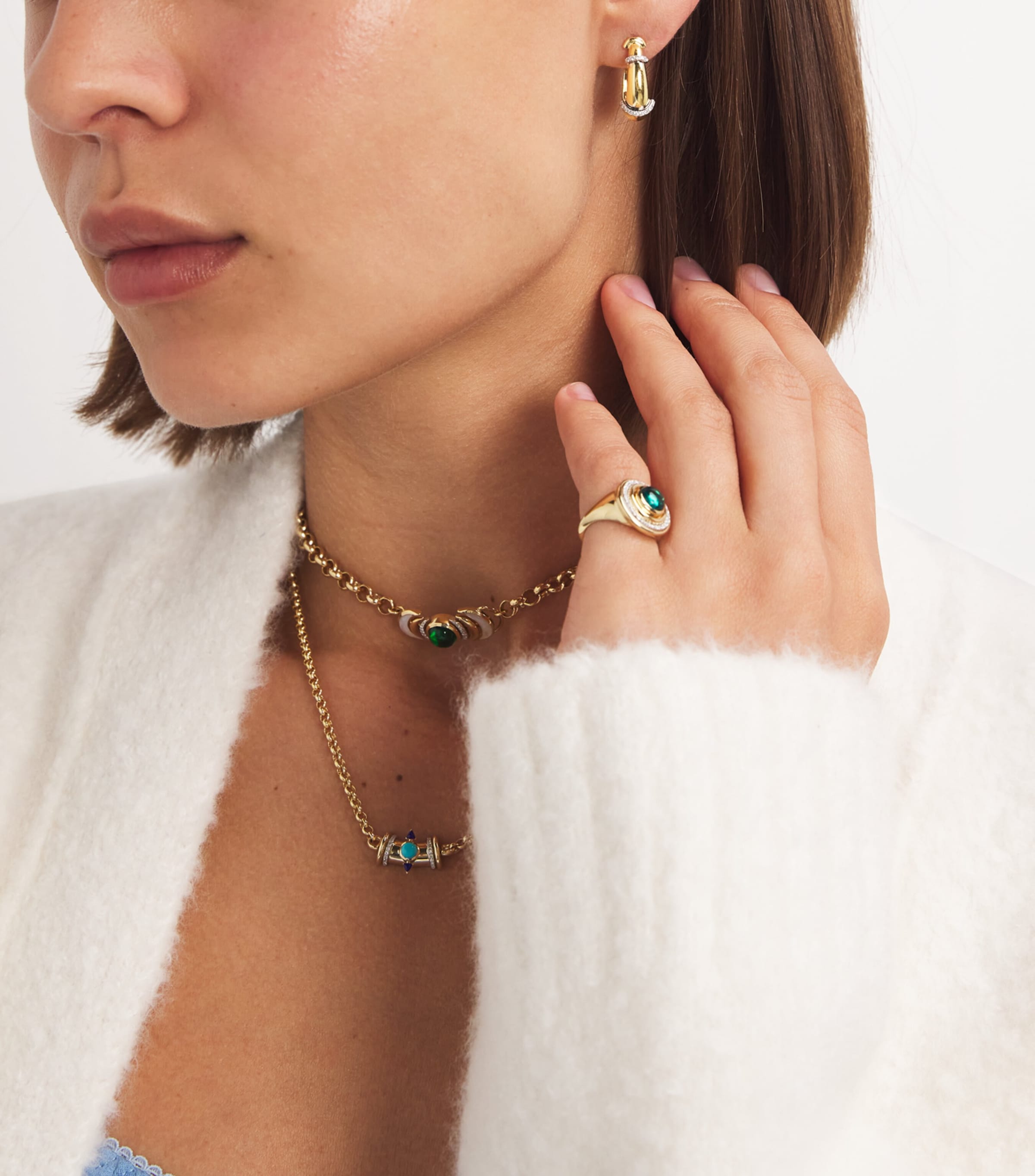 Yellow Gold and Diamond Lot N*91 Bouy Earrings YELLOW GOLD Image 5