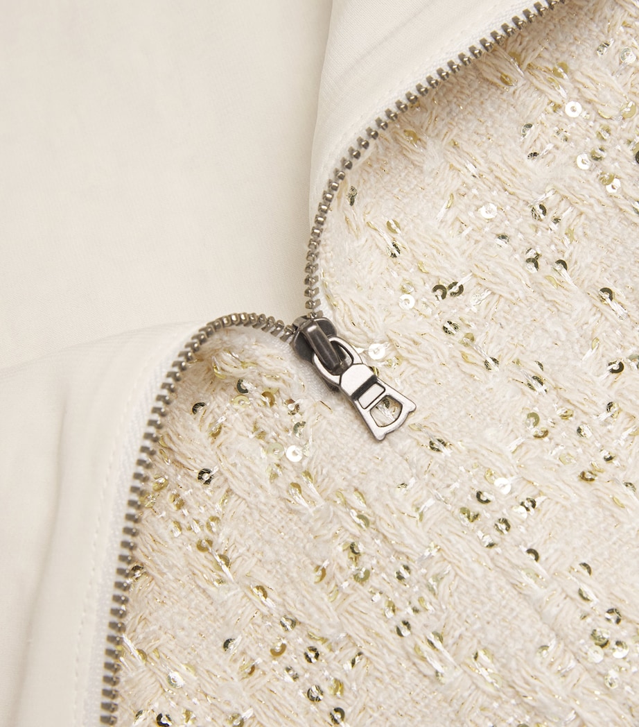 Tweed Embellished Rubi Mini Skirt A301 NATURAL Image 5