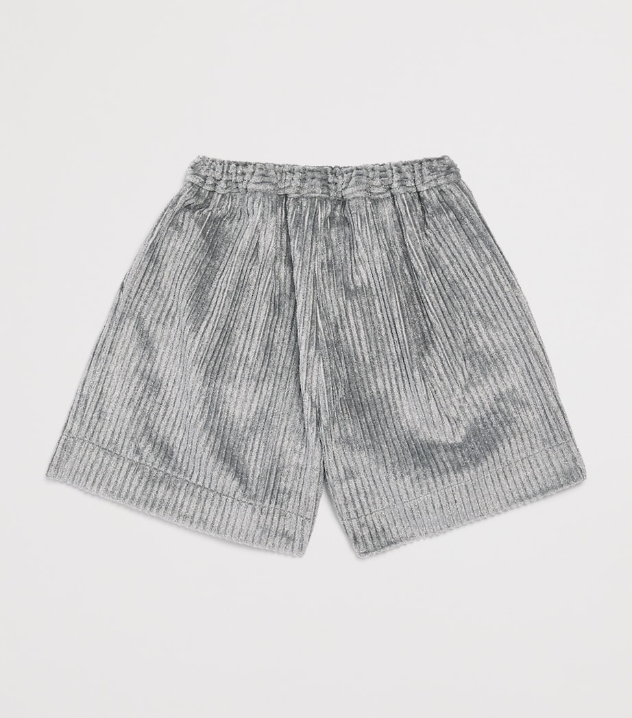 Il Gufo Velvet Glitter-Embellished Bermuda Shorts (2-12 Years) Steel Grey Image 2