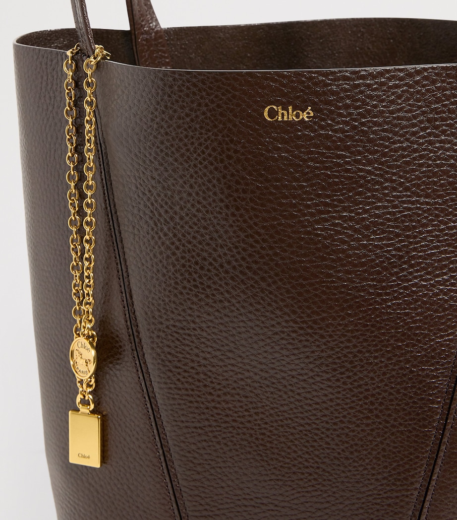 Medium Calfskin Spin Tote Bag KOHL BROWN Image 4