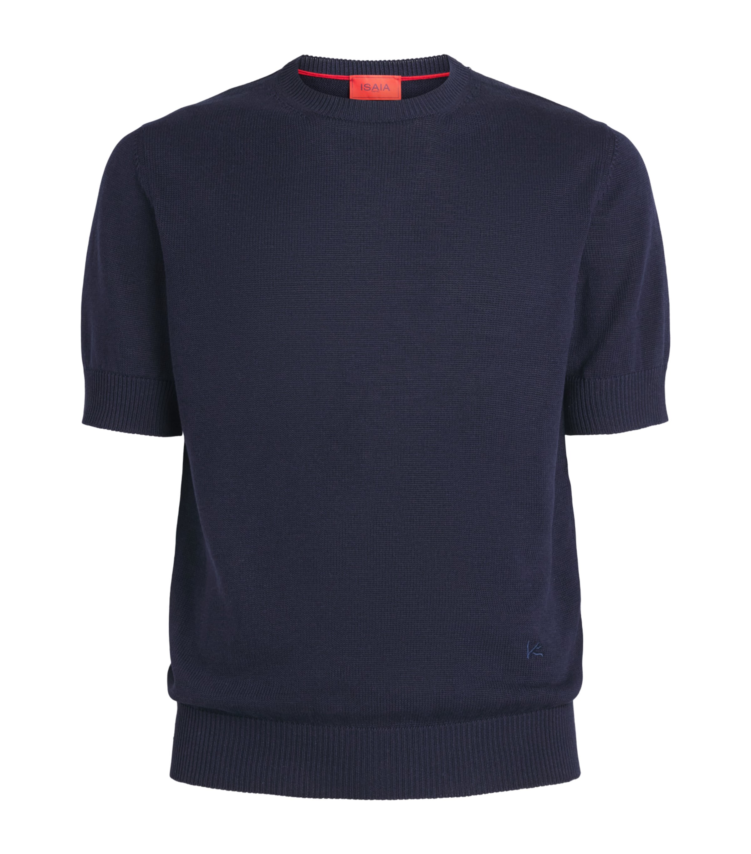 Isaia Mens Silk-Linen T-Shirt Image 1