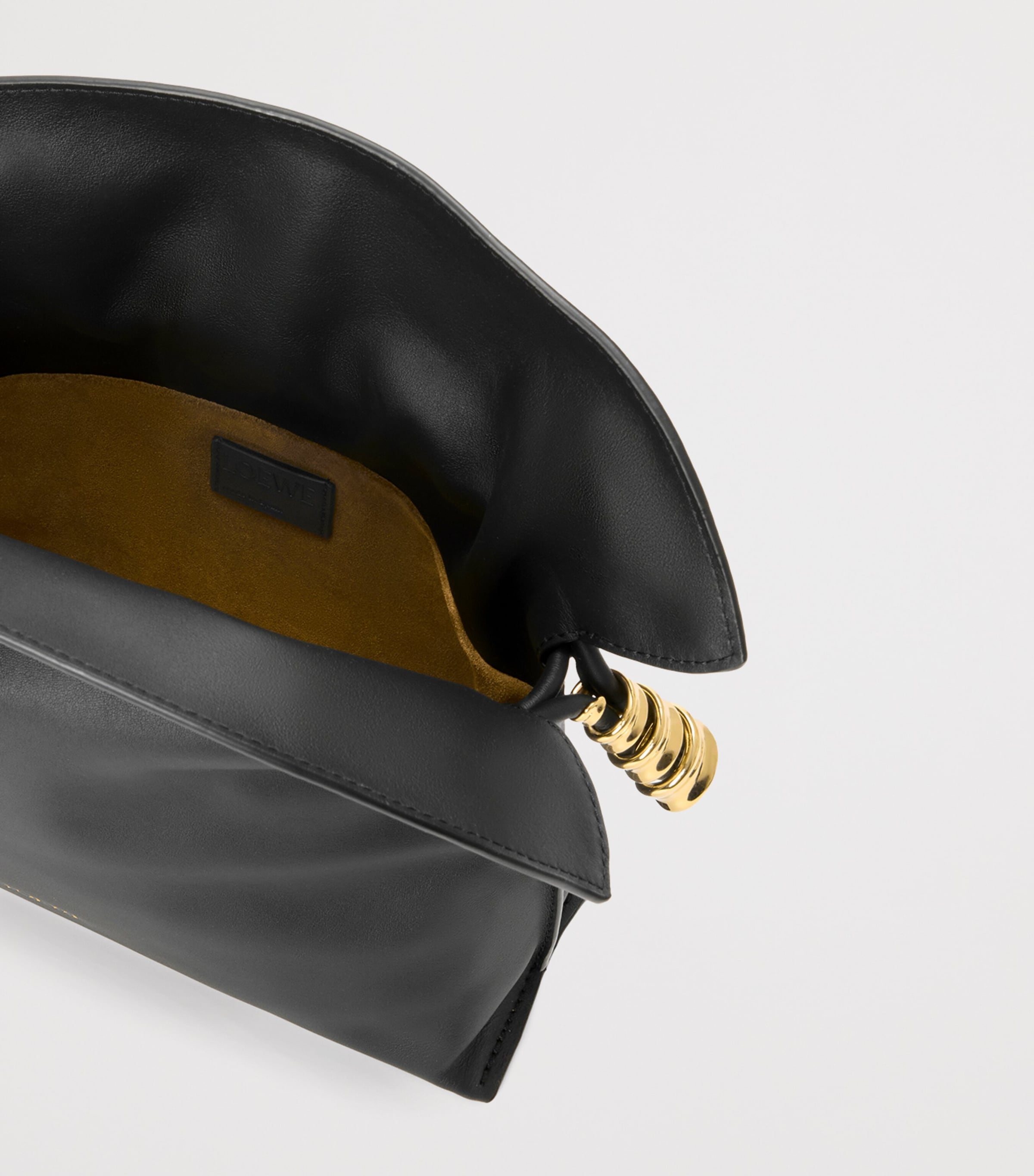LOEWE Mini Leather Flamenco Purse Black Image 5
