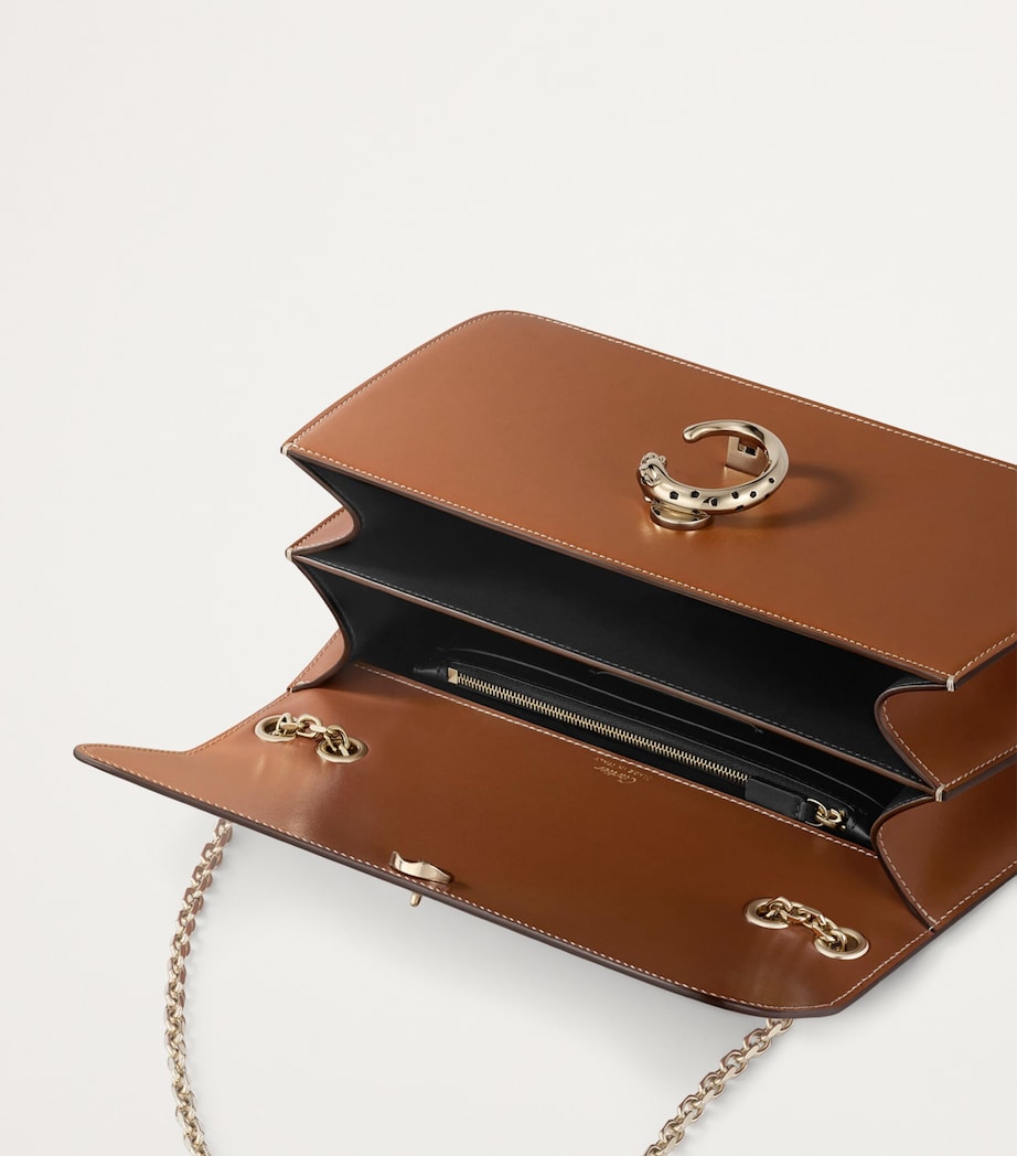 Small Calfskin Panthère de Cartier Chain Bag CARAMEL Image 4