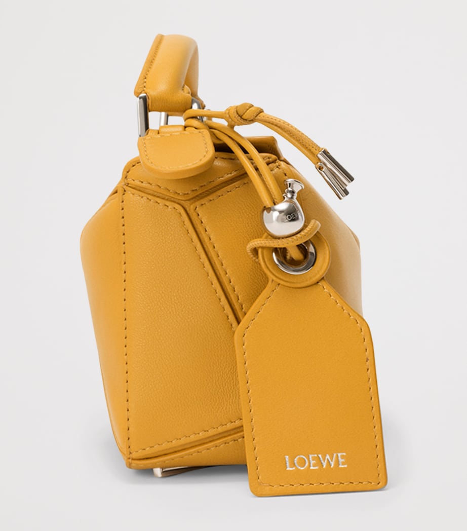 LOEWE x Paula's Ibiza Mini Lambskin Puzzle Top-Handle Bag Mustard Image 4