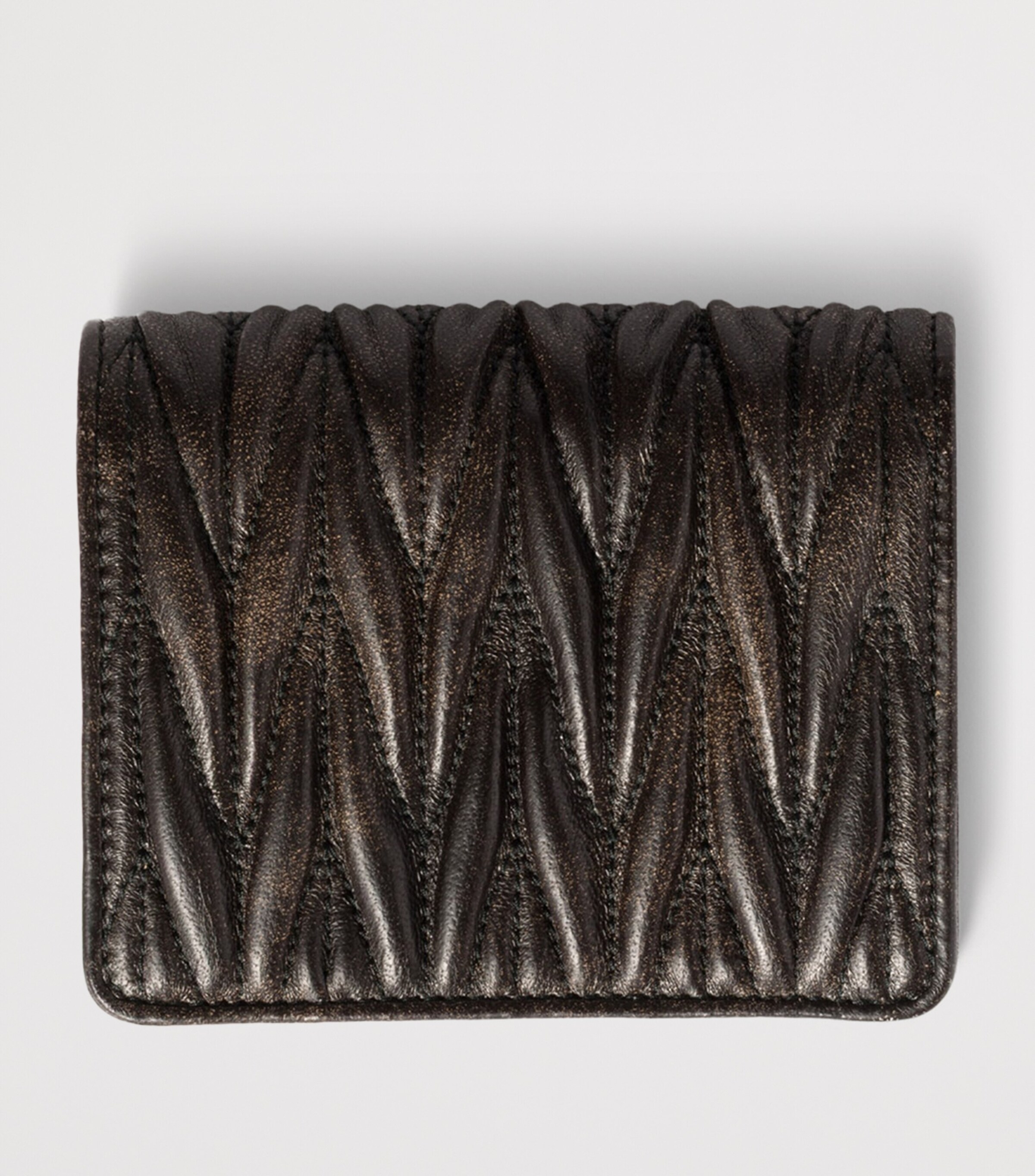 Small Leather Matelassé Wallet F0201 Image 3