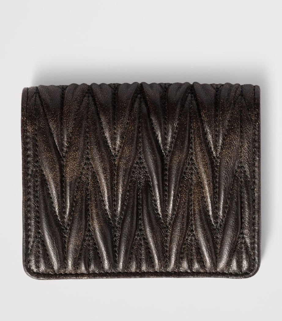 Small Leather Matelassé Wallet F0201 Image 3