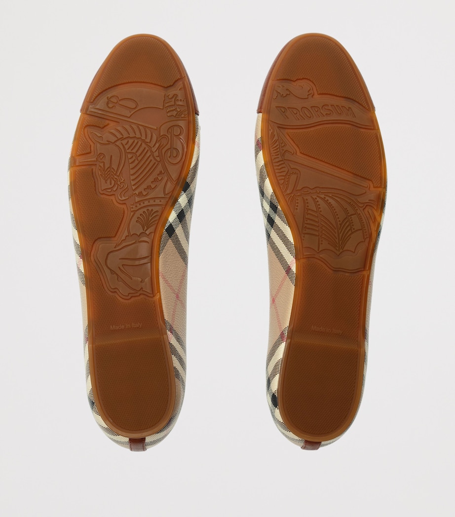 Burberry Check Canvas Highgate Ballet Flats Archive Beige Ip Che Image 5