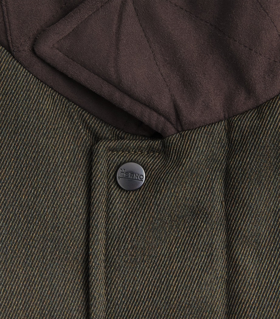 Herno Mens Virgin Wool Car Coat Mltar Maron Image 6