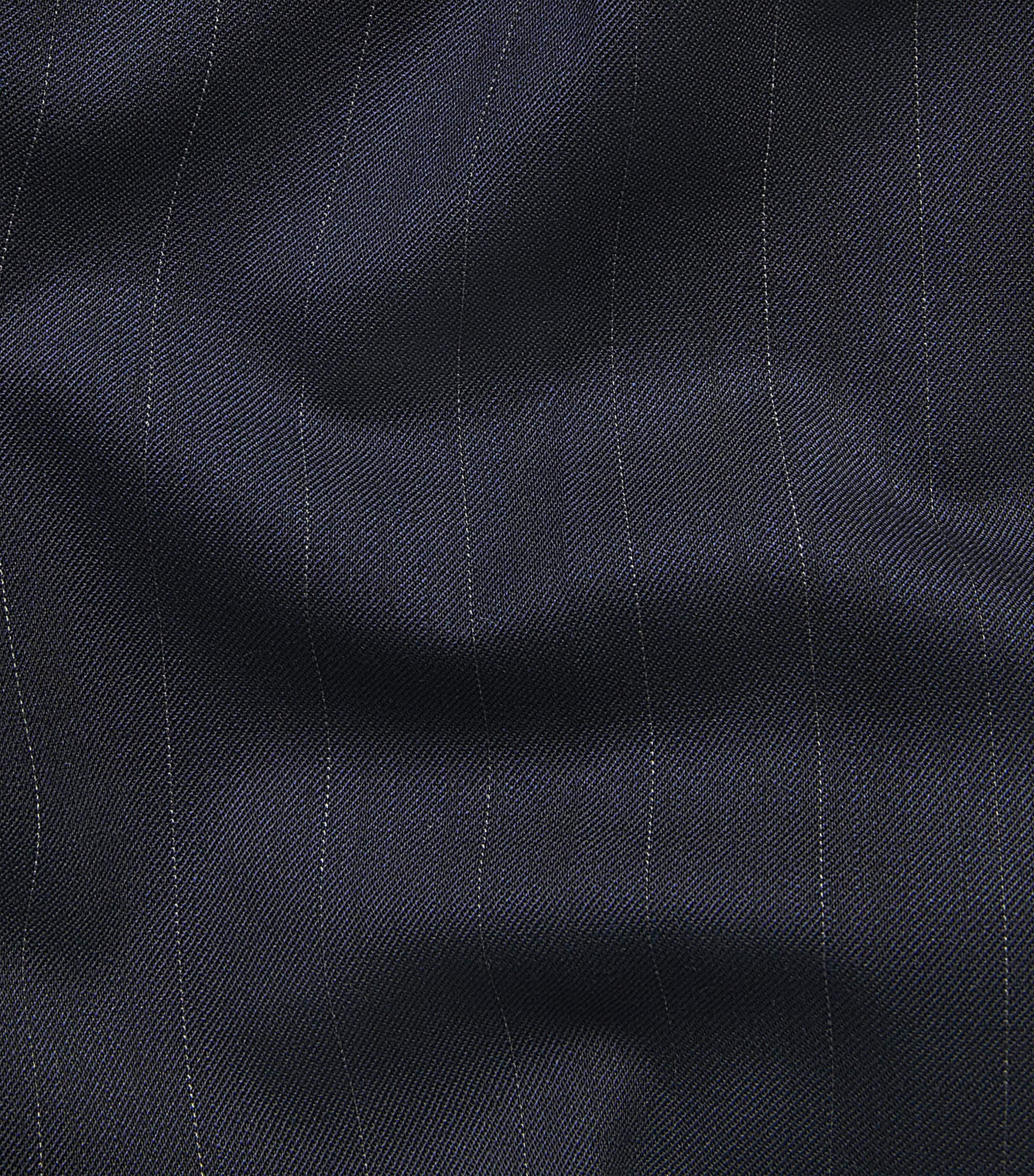Maje Womens Wool-Blend Pinstripe Wide-Leg Trousers Navy Image 6