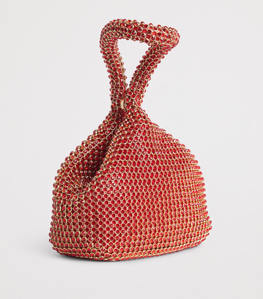 David Charles Crystal-Embellished Dolly Top-Handle Bag D Red Image 2