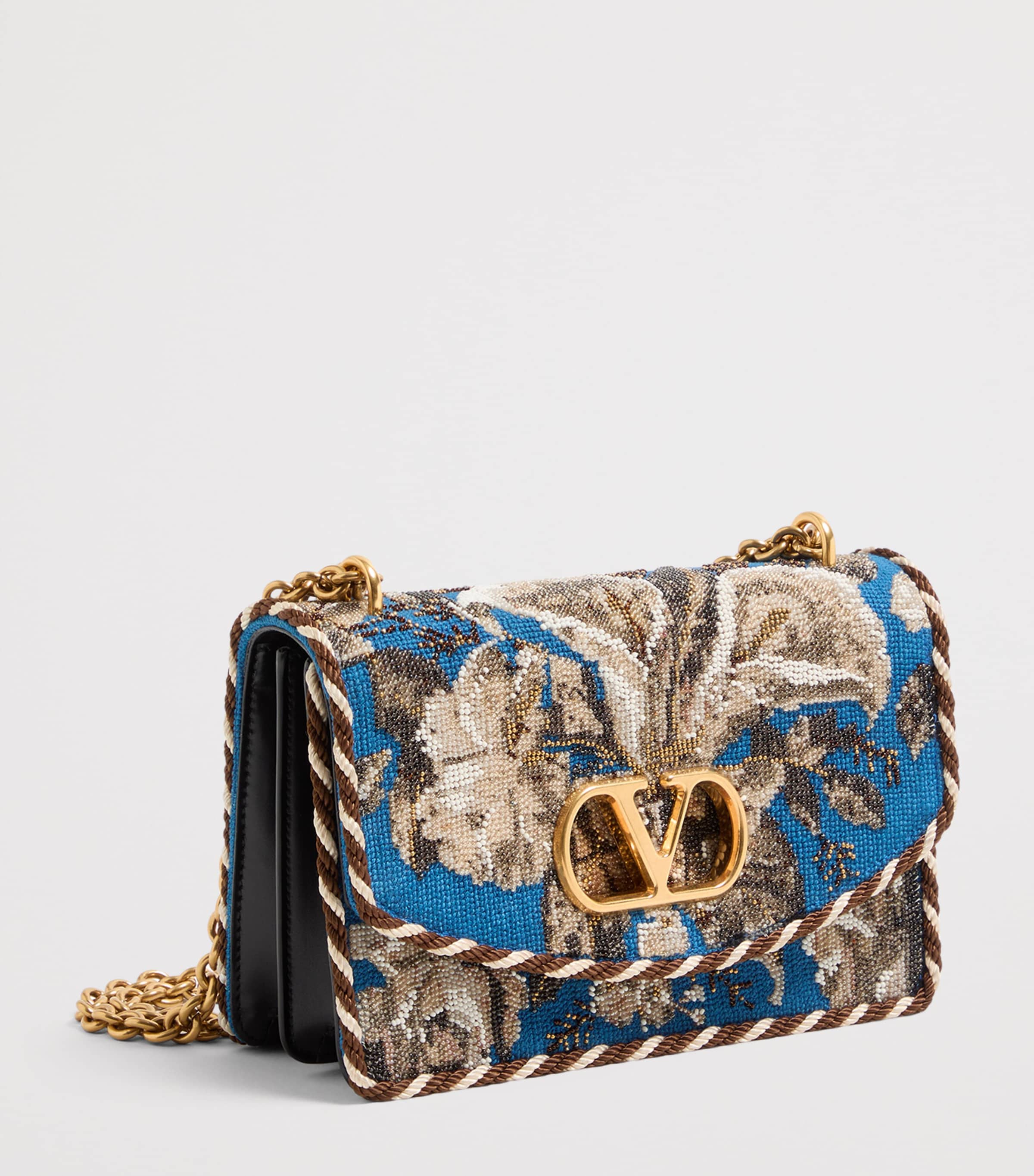 Silk Embellished Vain Shoulder Bag N96 Image 3