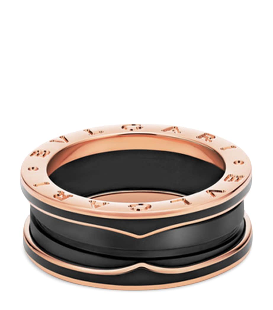 Rose Gold and Black Ceramic B.zero1 Two-Band Ring PINK GOLD Image 6