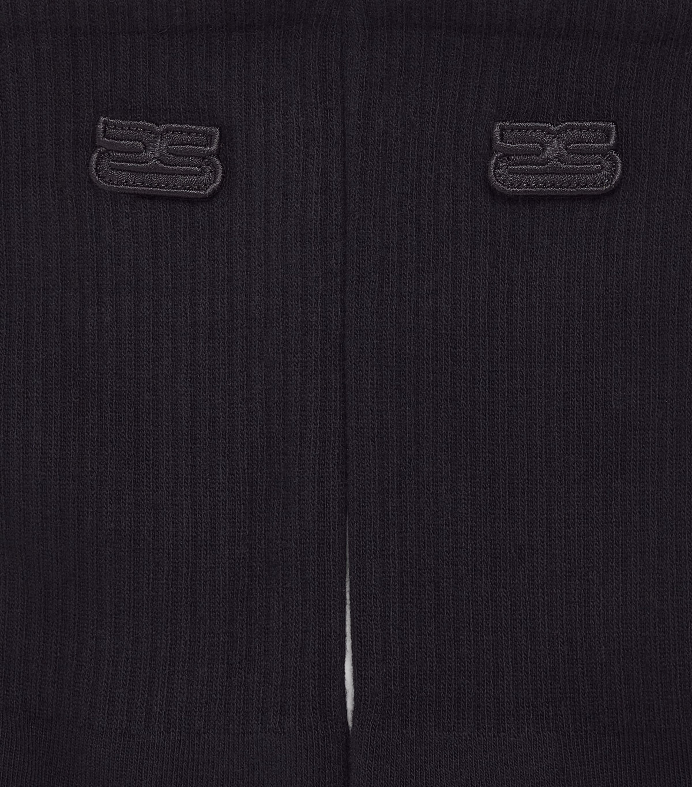Sandro Paris Mens Cotton-Blend Double S Socks Black Image 2
