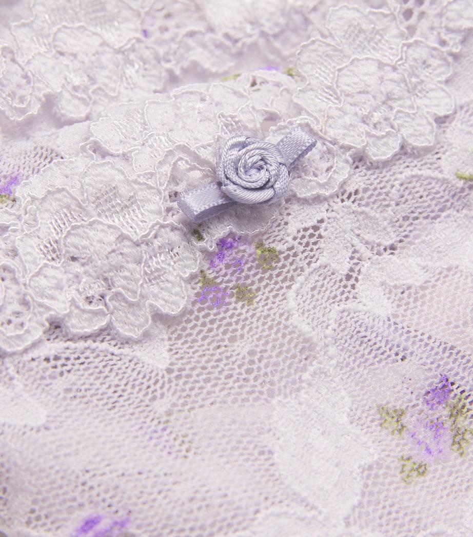 Lace Dipped Thong WIND ROSEBUD PRINT Image 4