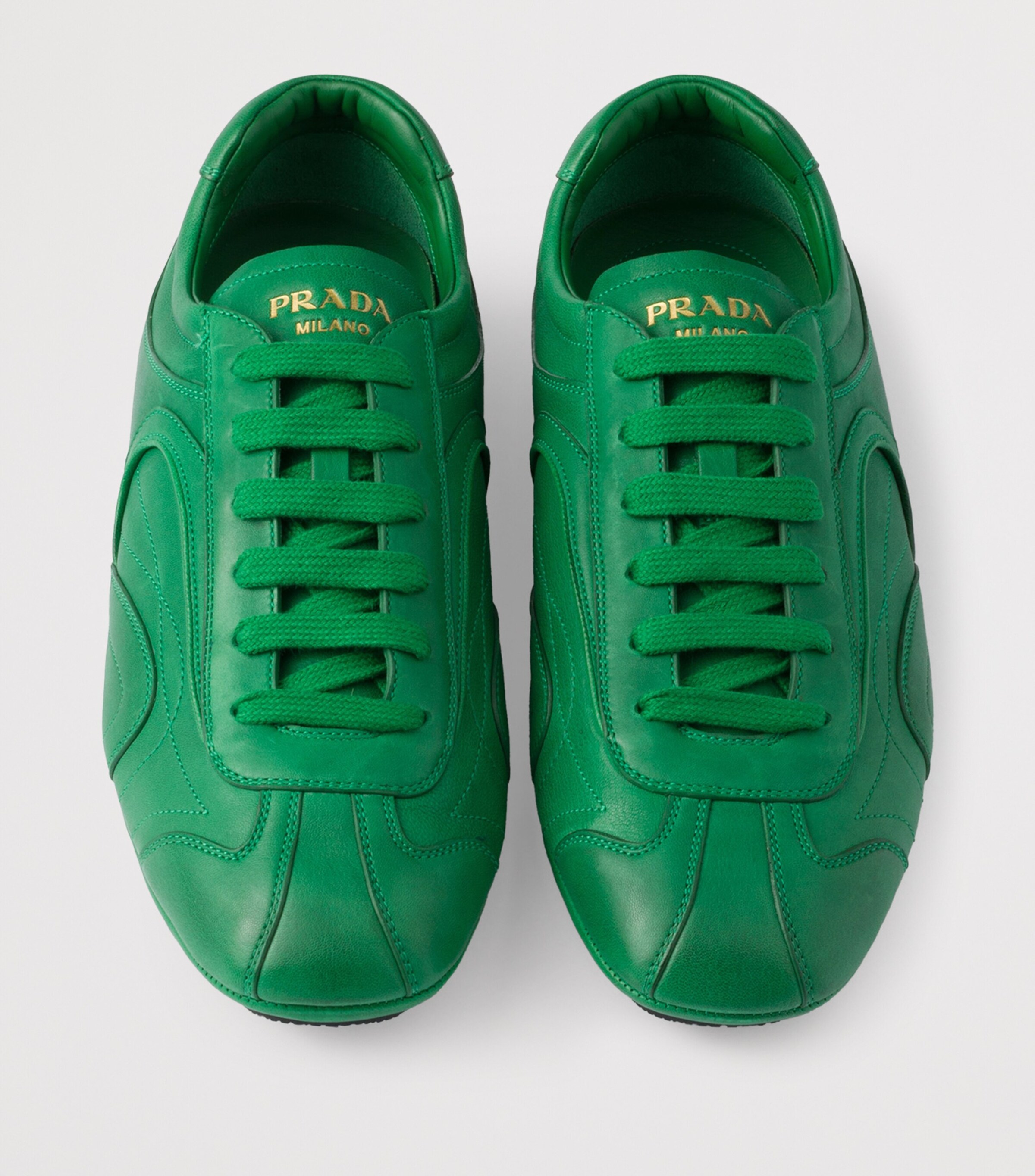 Prada Green Leather Montecarlo Re-Edition 2005 Sneakers | Harrods UK