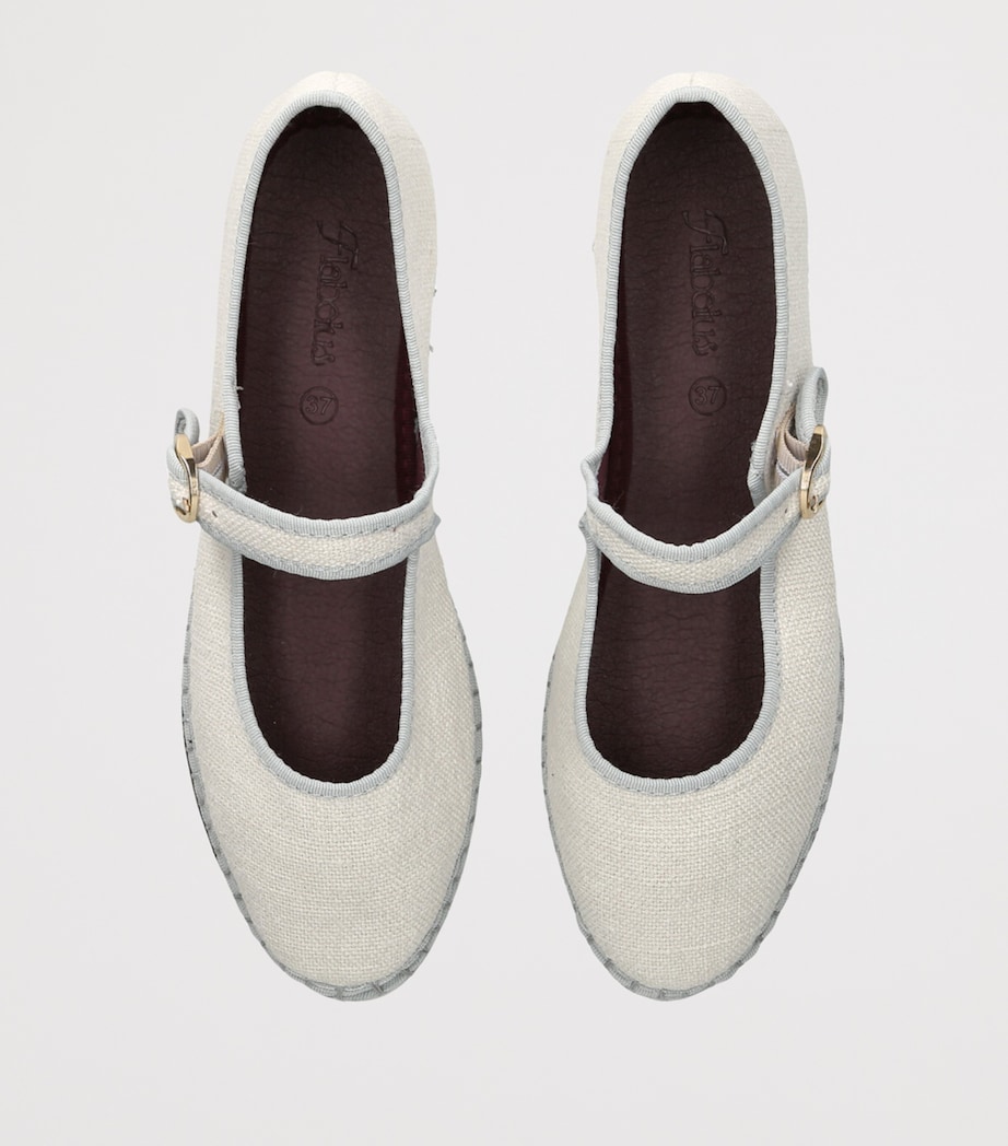 Flabelus Linen Dalloway Mary Janes Grey/p.cmb Image 4
