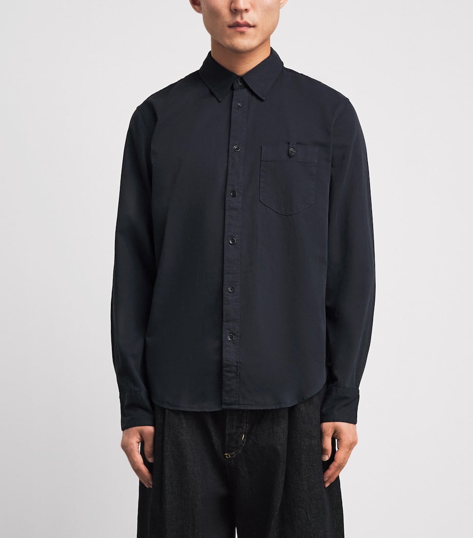 Rag & Bone Mens Cotton-Lyocell Tomlin Shirt Stel Blue Image 4