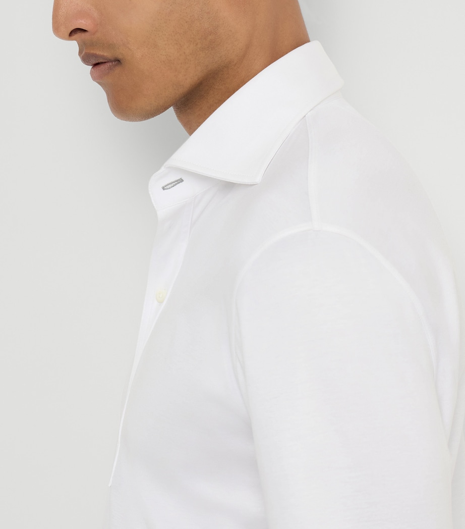 Brunello Cucinelli Mens Cotton Jersey Polo Shirt Image 6
