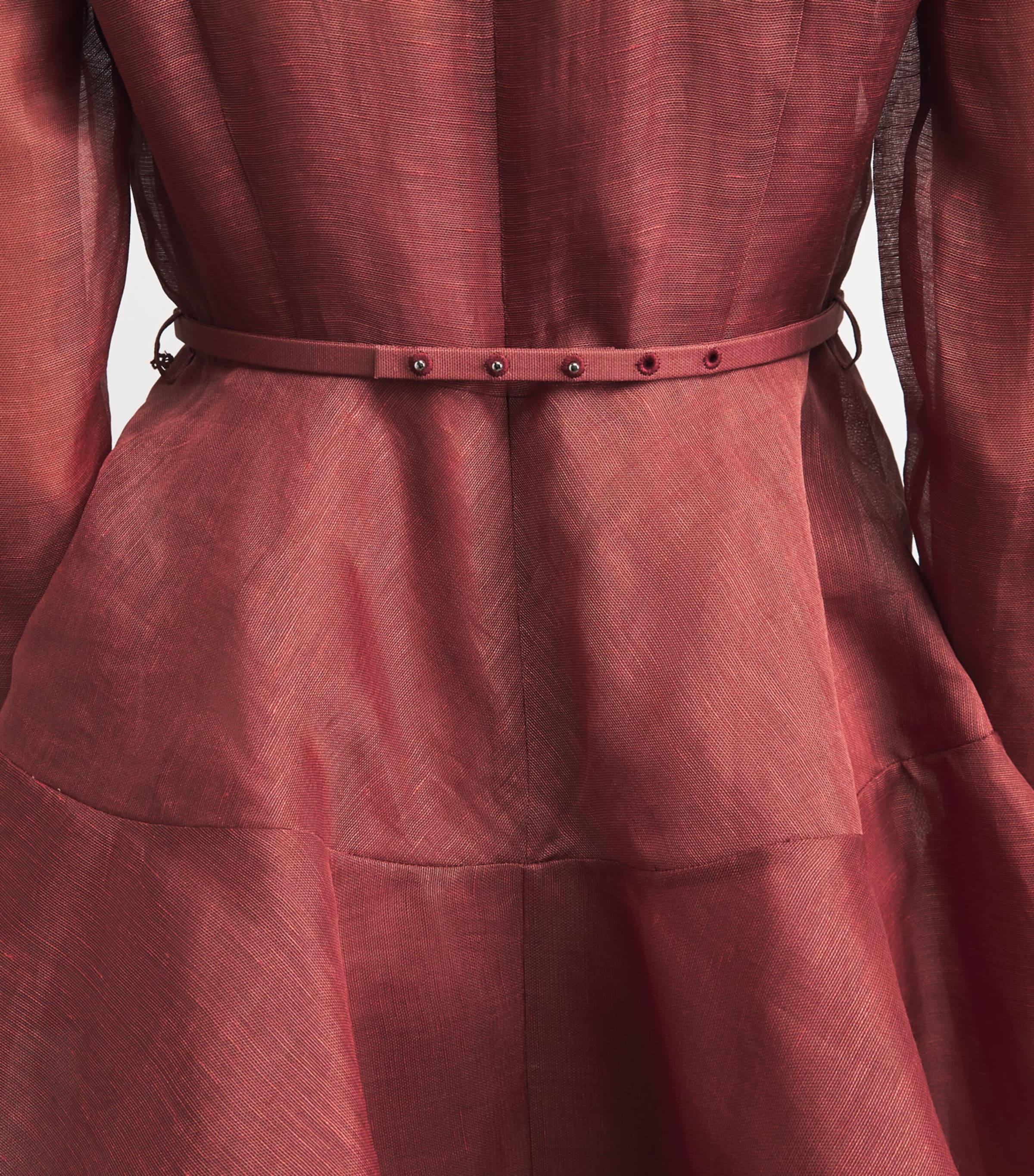 Zimmermann Womens Linen-Silk Alchemy Mini Dress Lipstick Image 5