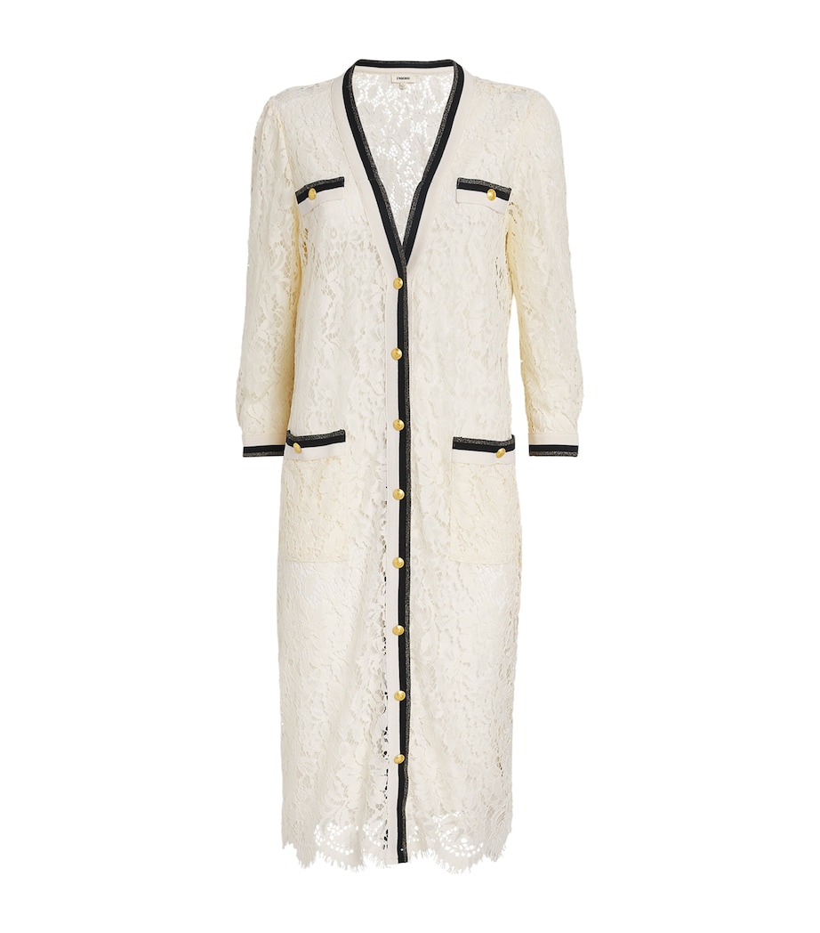 Lace Whisper Longline Cardigan ECRU ECRU Image 1