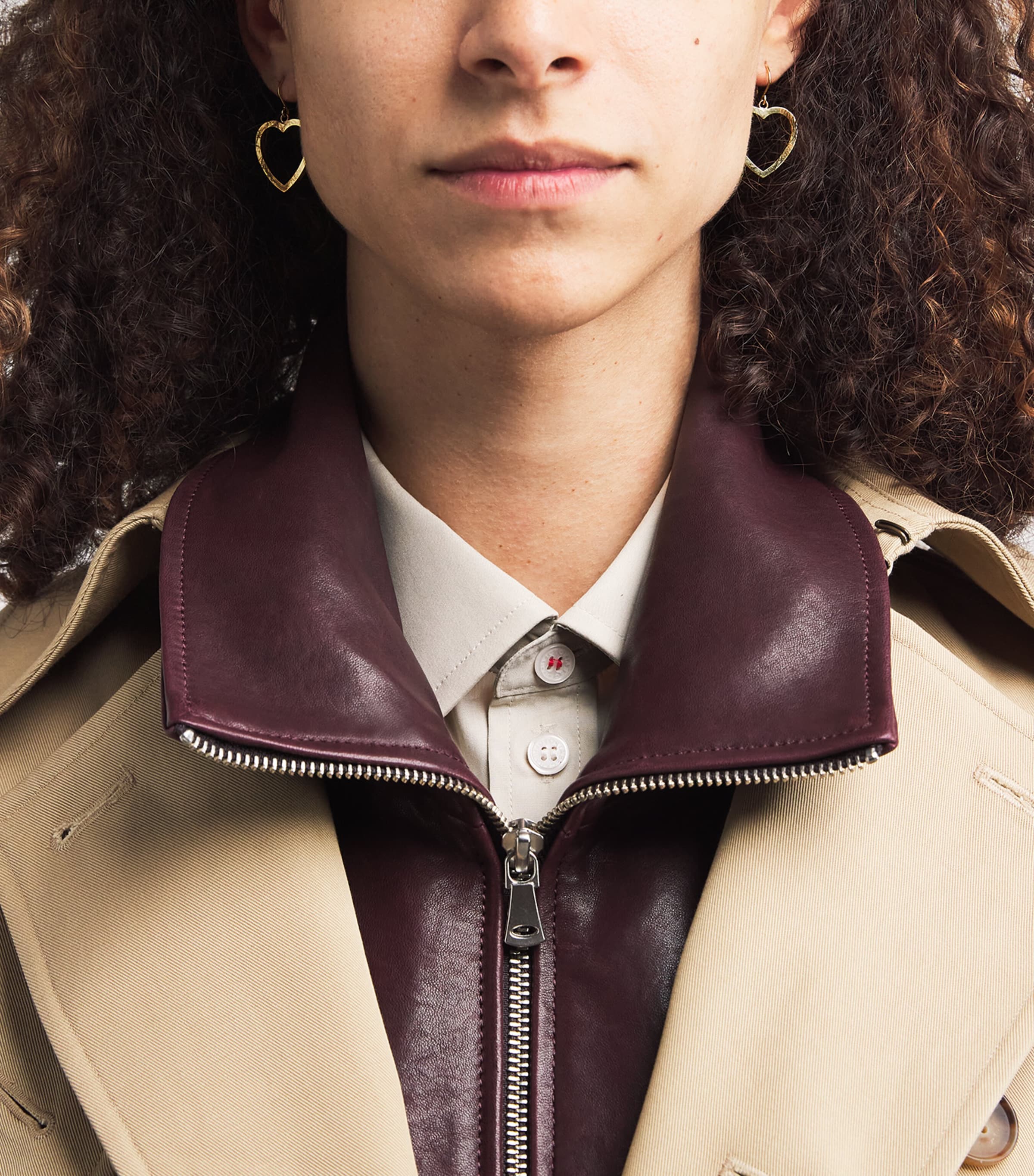 Yellow Gold Large Open Heart Drop Earrings YELLOW GOLD Image 2