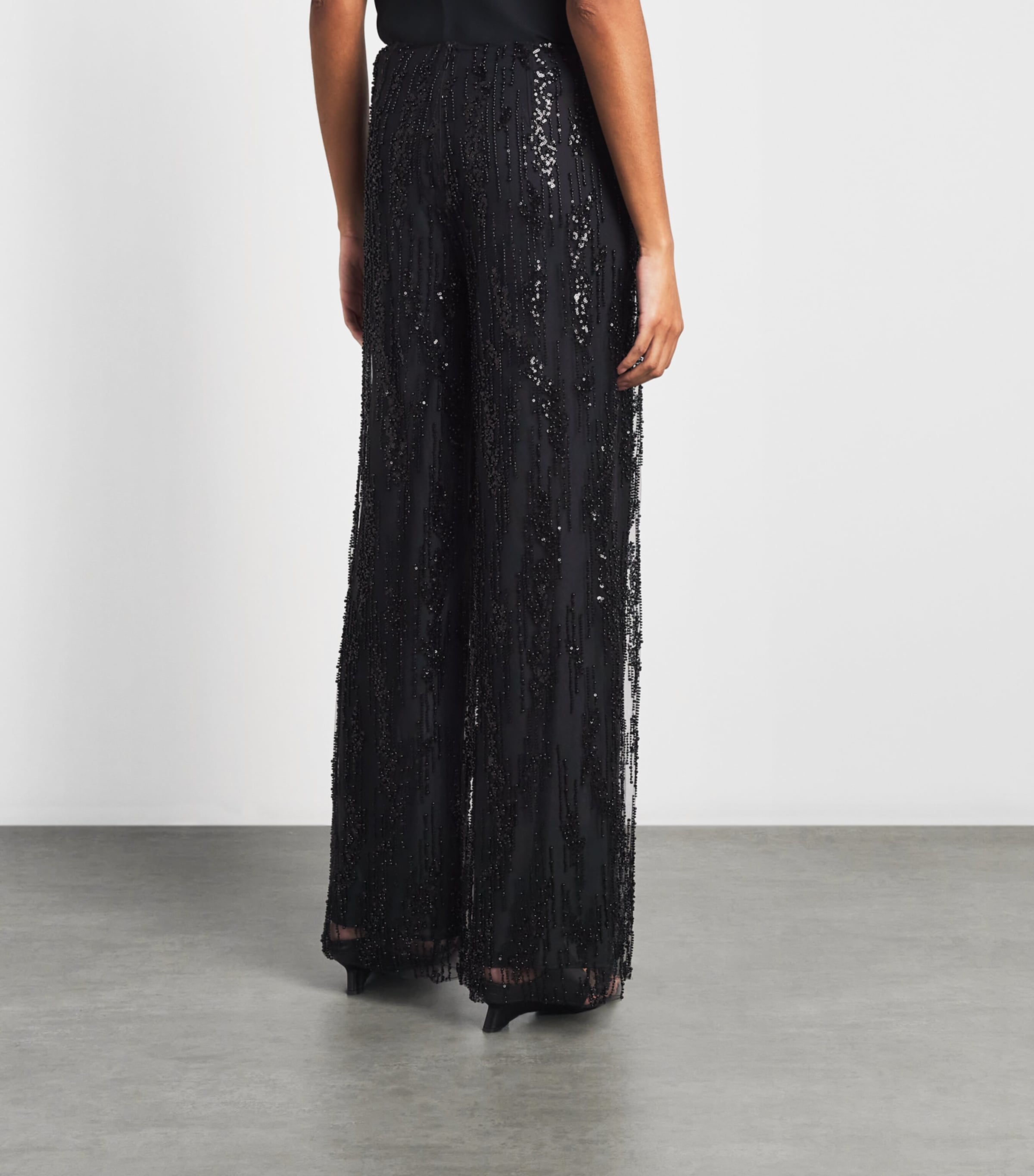 STAUD Womens Embellished Jayden Trousers Blk Black Image 5