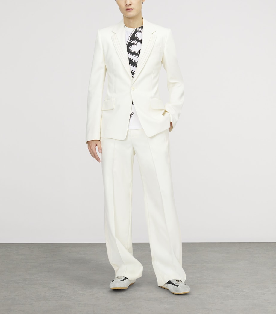 McQueen Mens Wool Pleated Blazer Image 2
