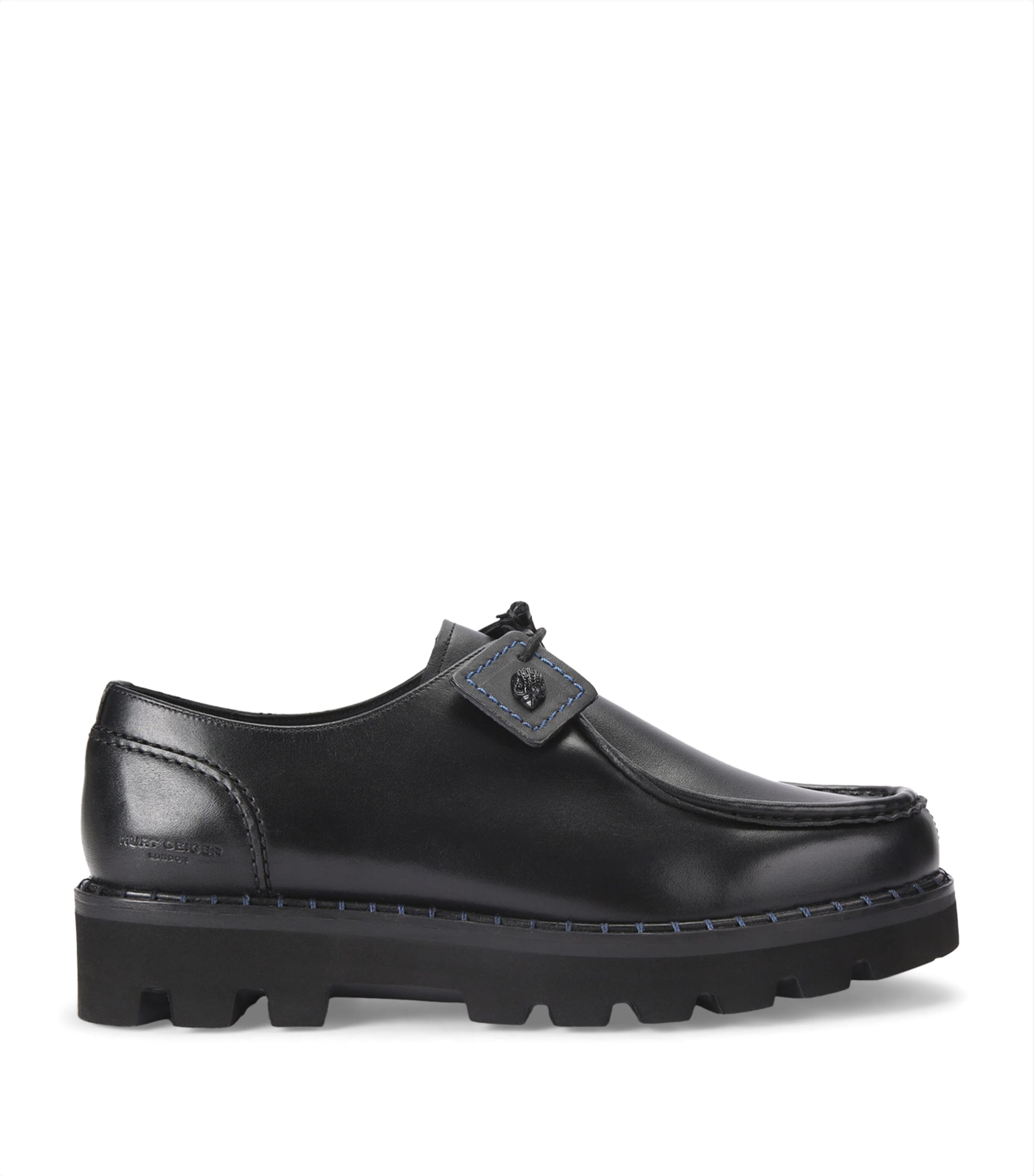 Leather Brompton Derby Shoes BLACK Image 1