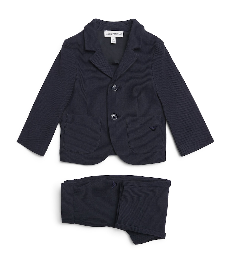 Emporio Armani Kids Single-Breasted Blazer and Trousers Set (6-36 Months) Salute Image 1
