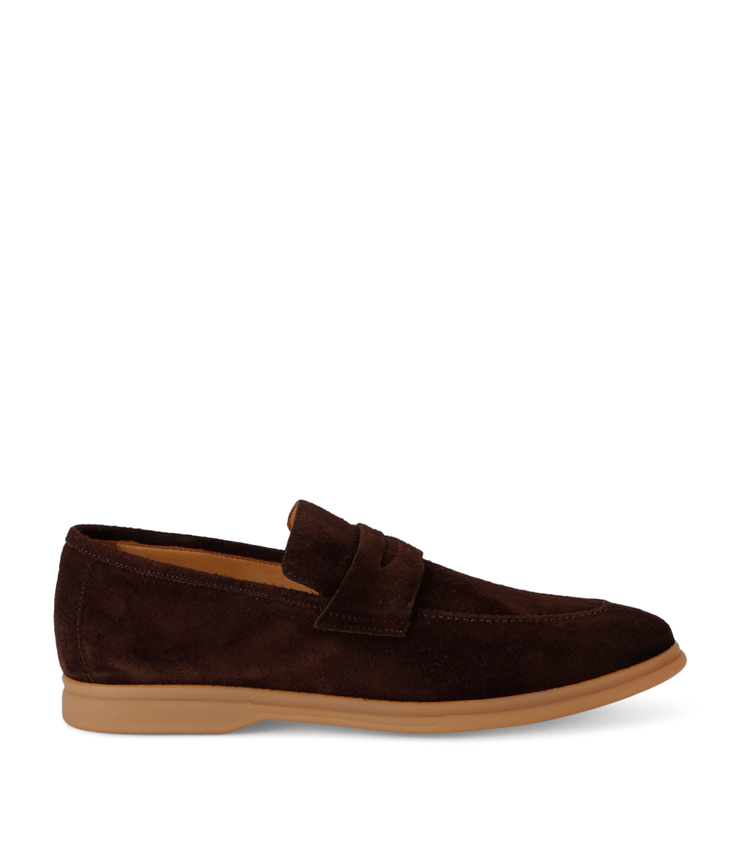 ELEVENTY SUEDE PENNY LOAFERS 