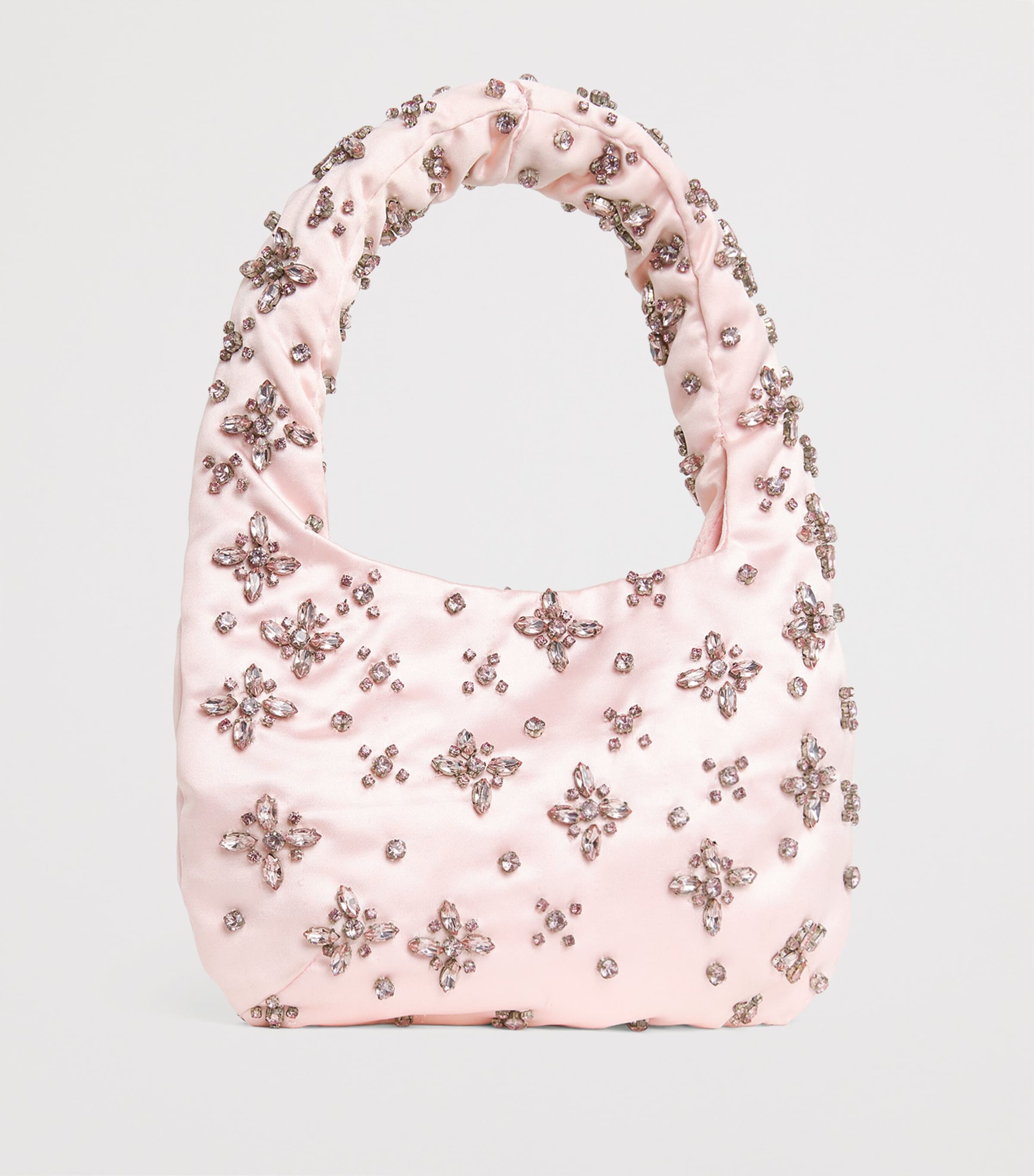 LoveShackFancy Mini Satin Rhinestone Serina Top-Handle Bag Pink Image 2