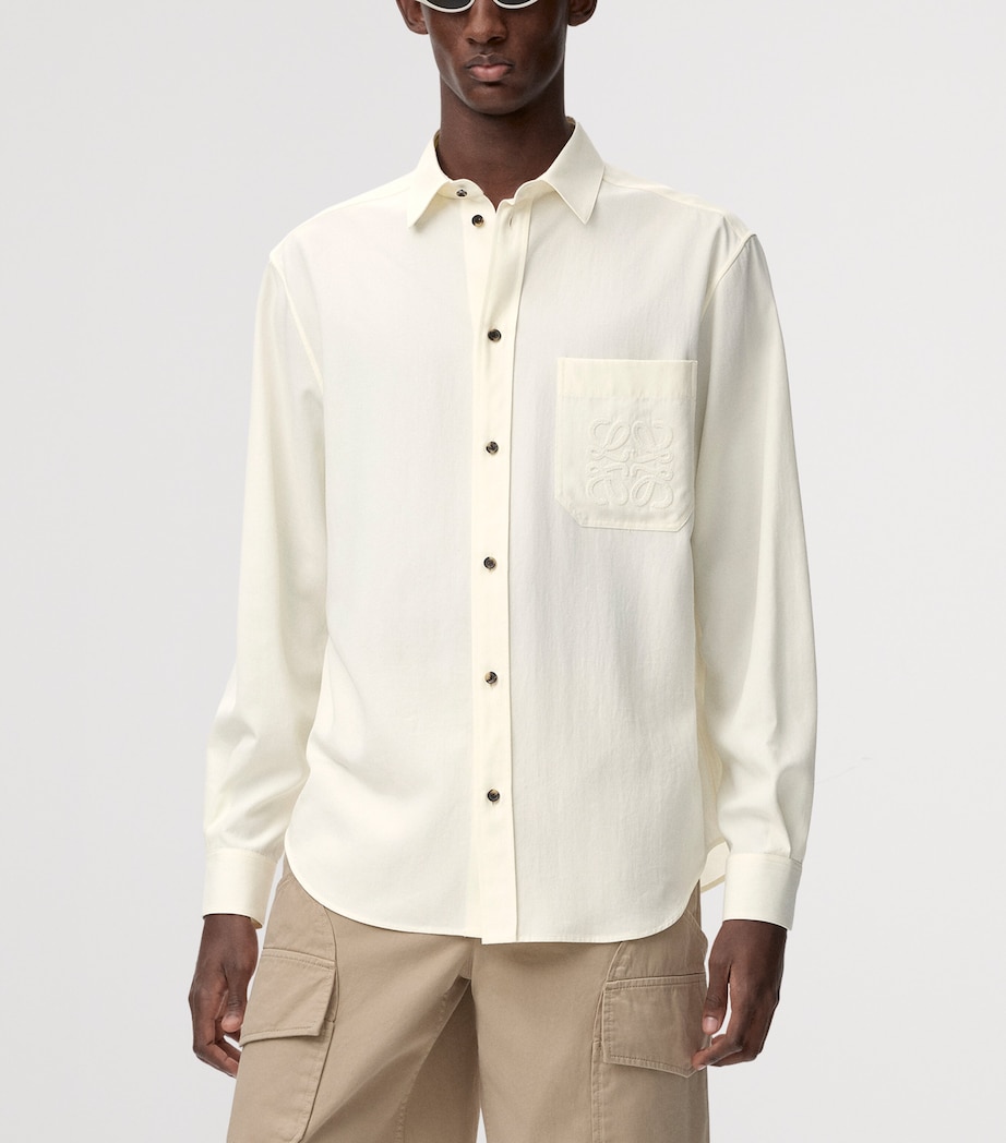 LOEWE Mens x Paula's Ibiza Anagram Shirt Ivory Image 3