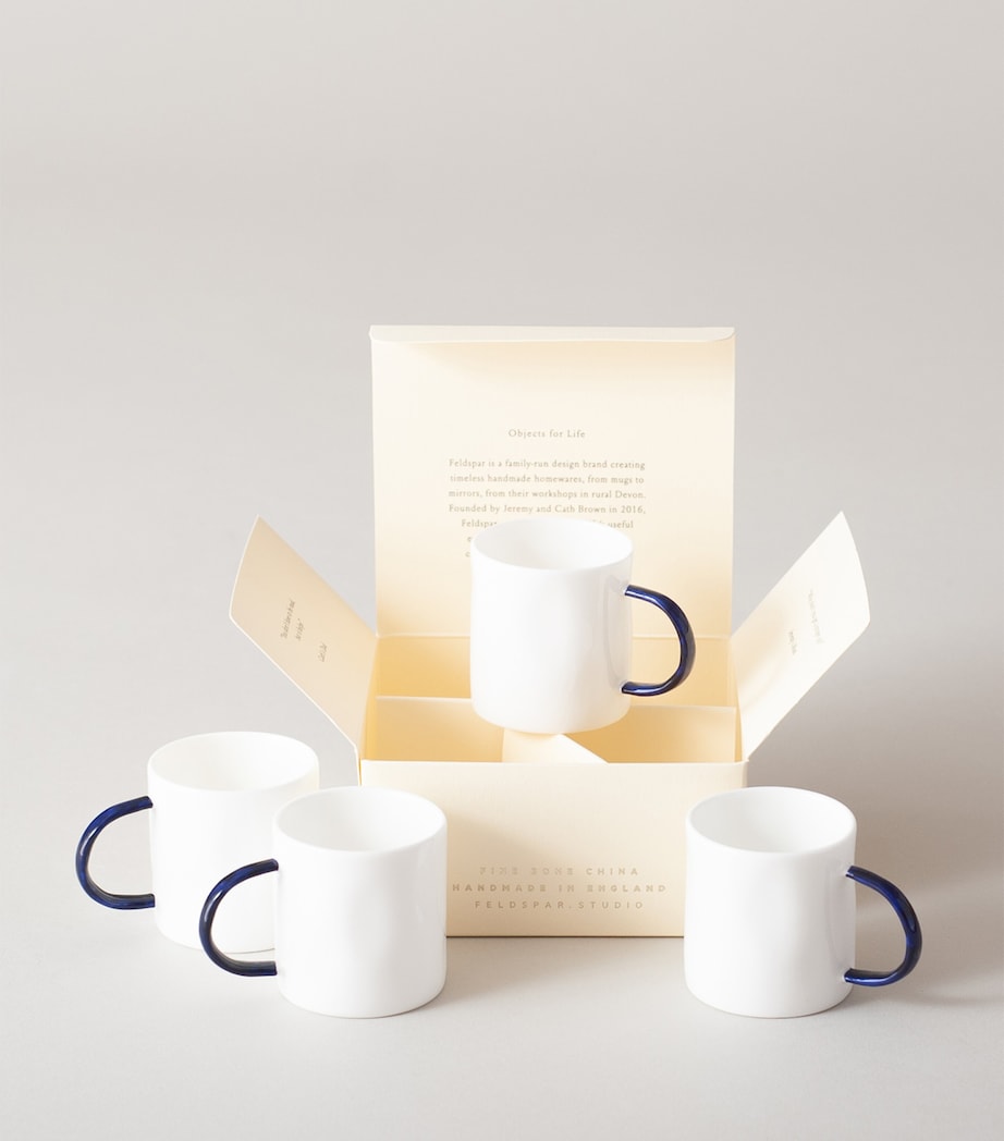 Set of 4 Cobalt Espresso Mugs COBALT (BLUE) Image 2