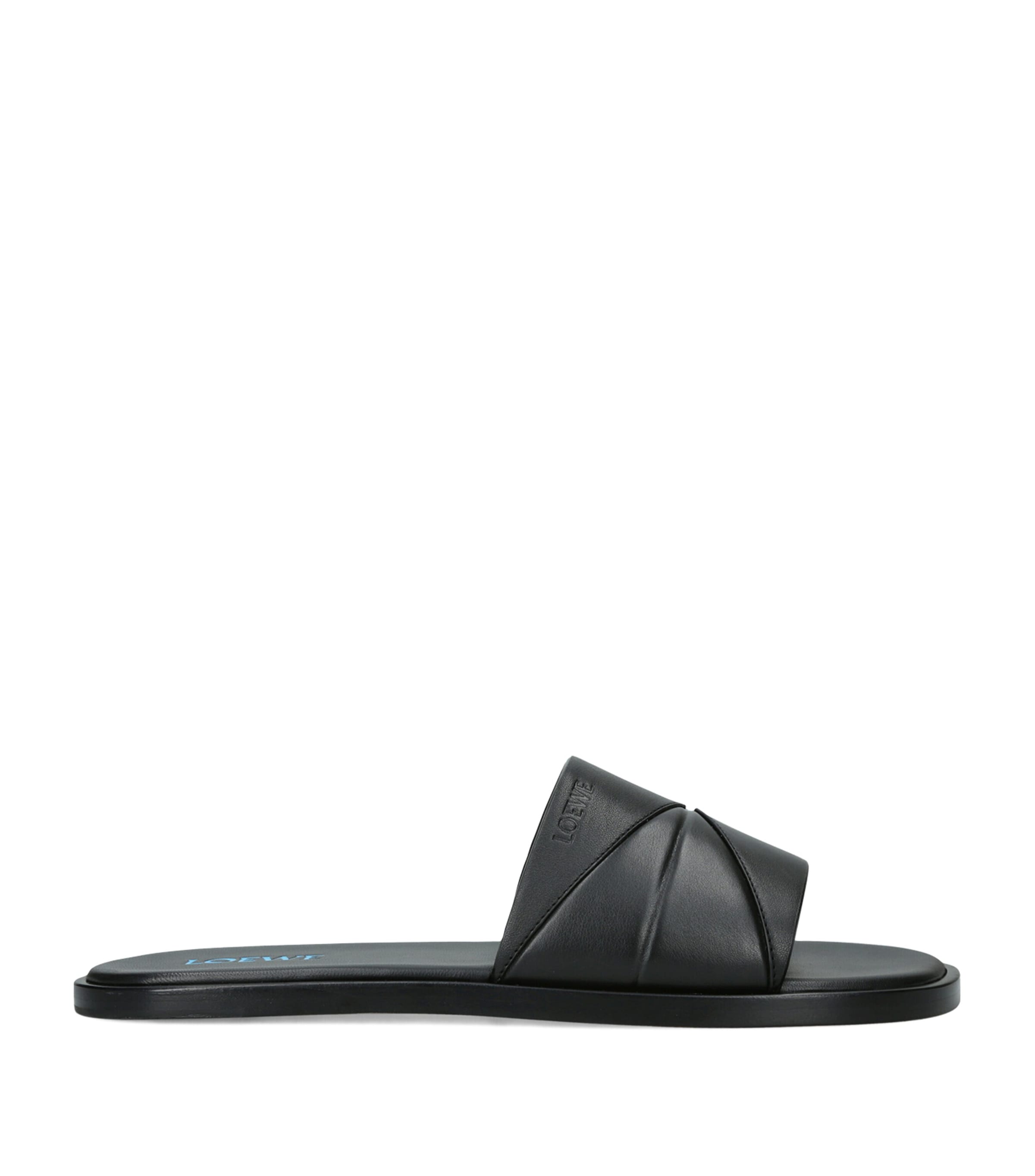 LOEWE Leather Origami Slides Black Image 1