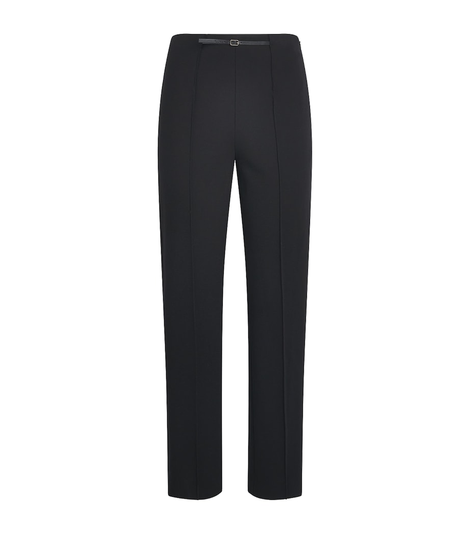 Sandro Paris Womens Belted Tapered Trousers Black Image 1