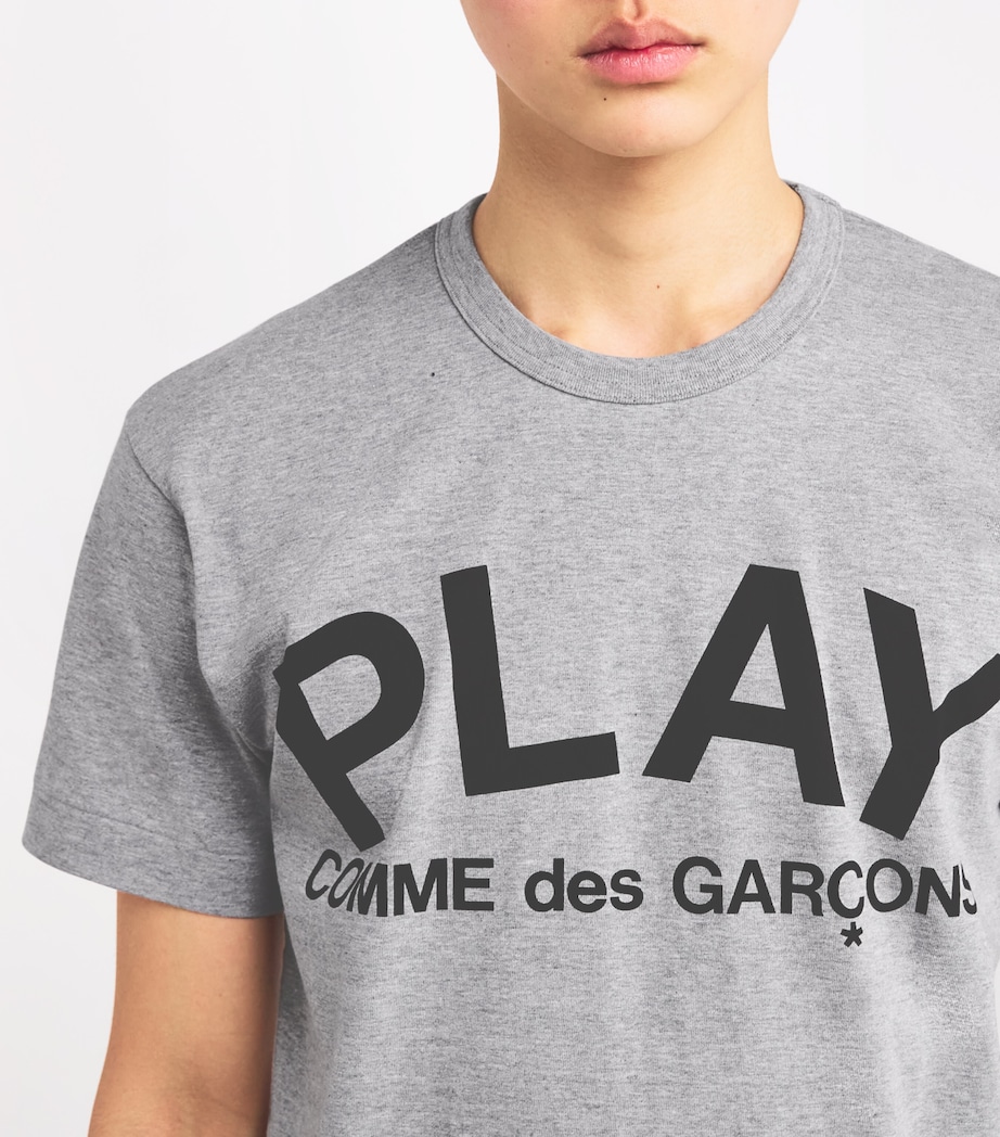 Comme Des Garçons Play Mens PLAY Logo T-Shirt Grey Image 6