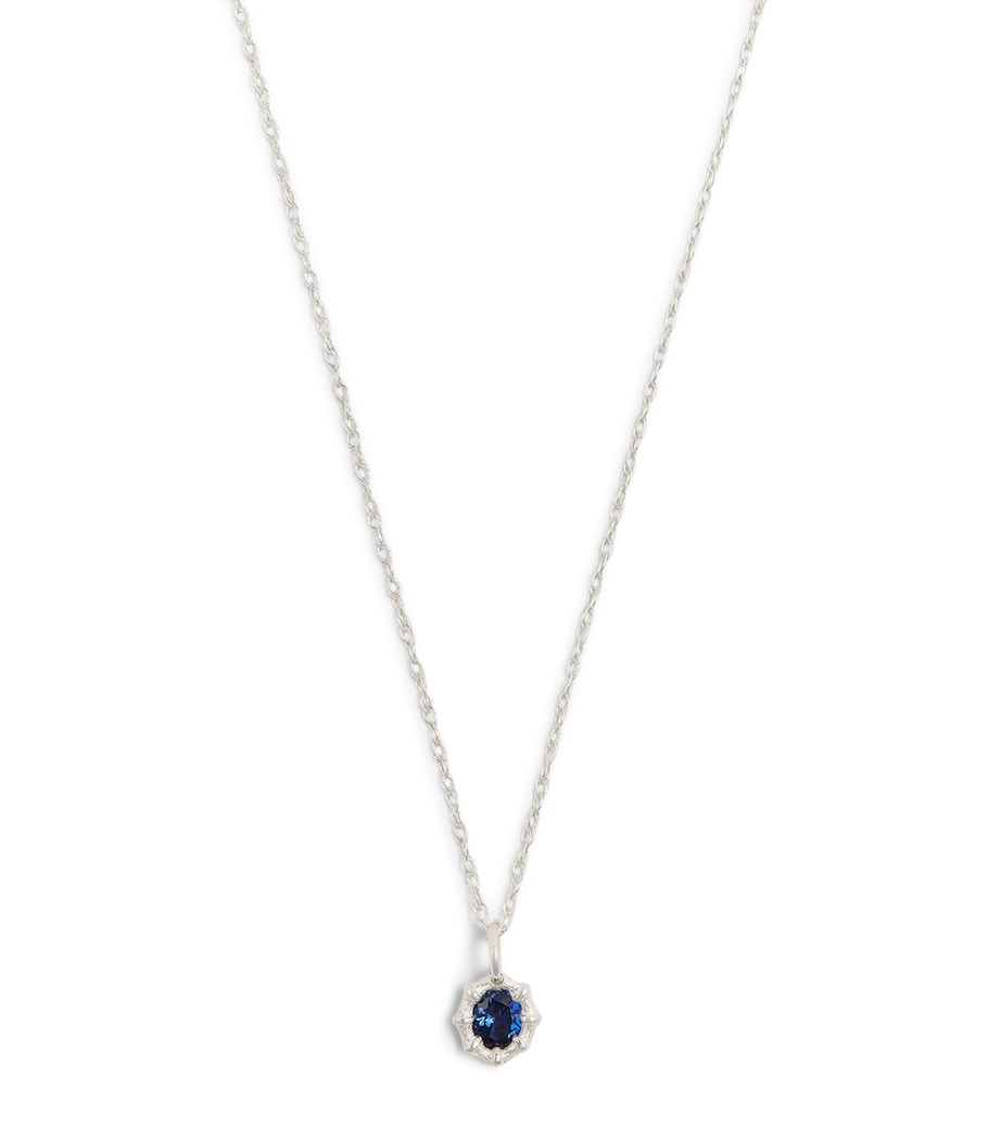 Bleue Burnham Sterling Silver and Sapphire Bamboo Pendant Necklace Silver Image 1