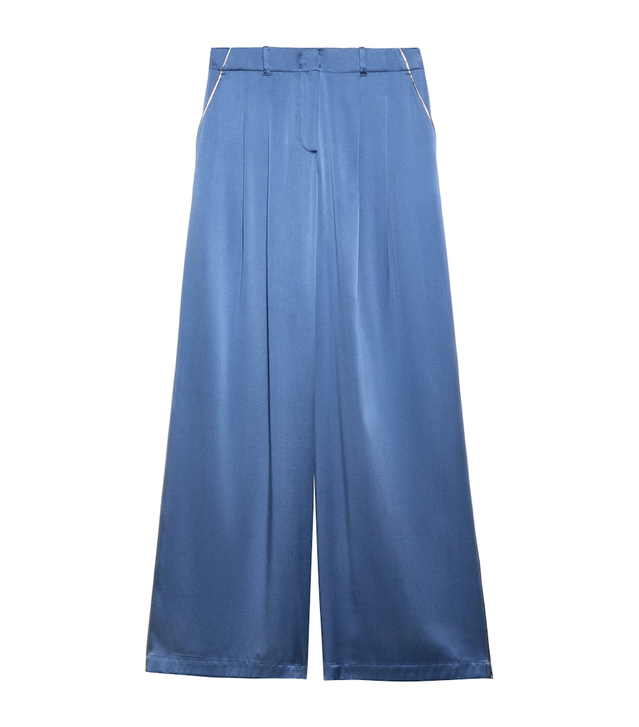 MAX&Co. Womens Stretch-Silk Trousers Avio Image 1